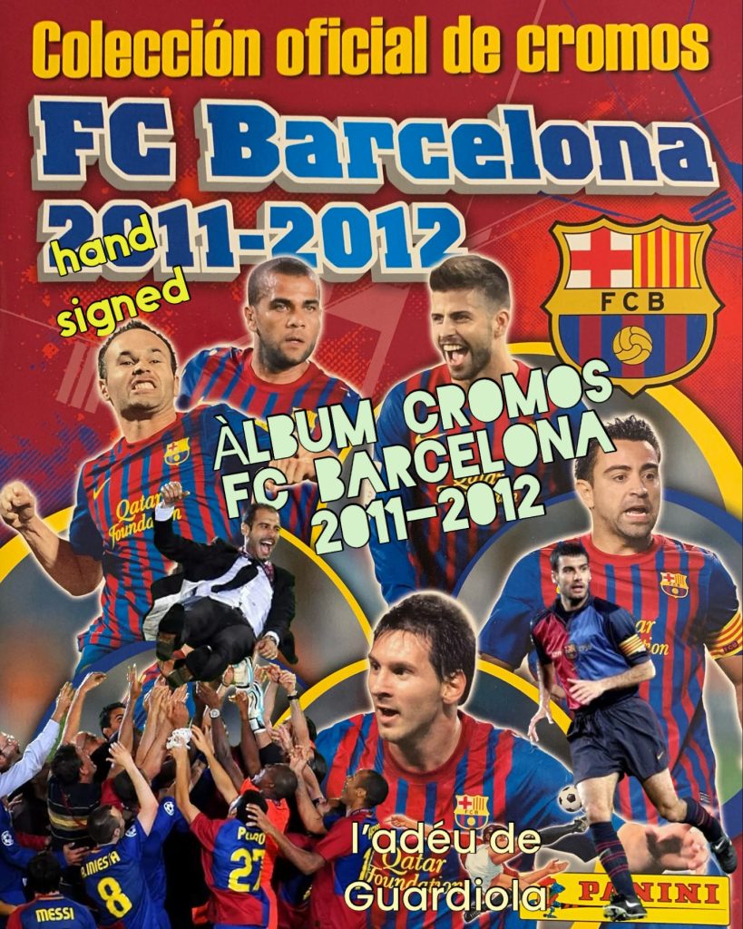 Colección FCBARCELONA 2011-2012 signat pels jugadors del Barça