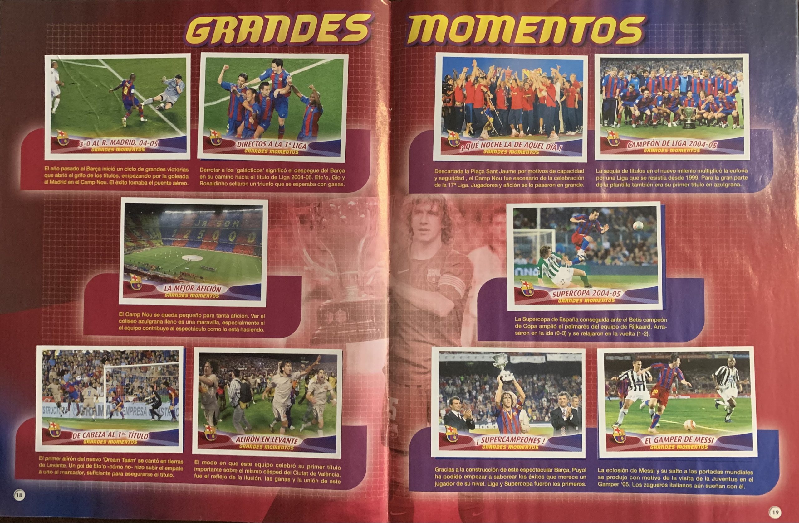 Àlbum de cromos FC Barcelona signat jugadors del Barça temporada 2005-2006 