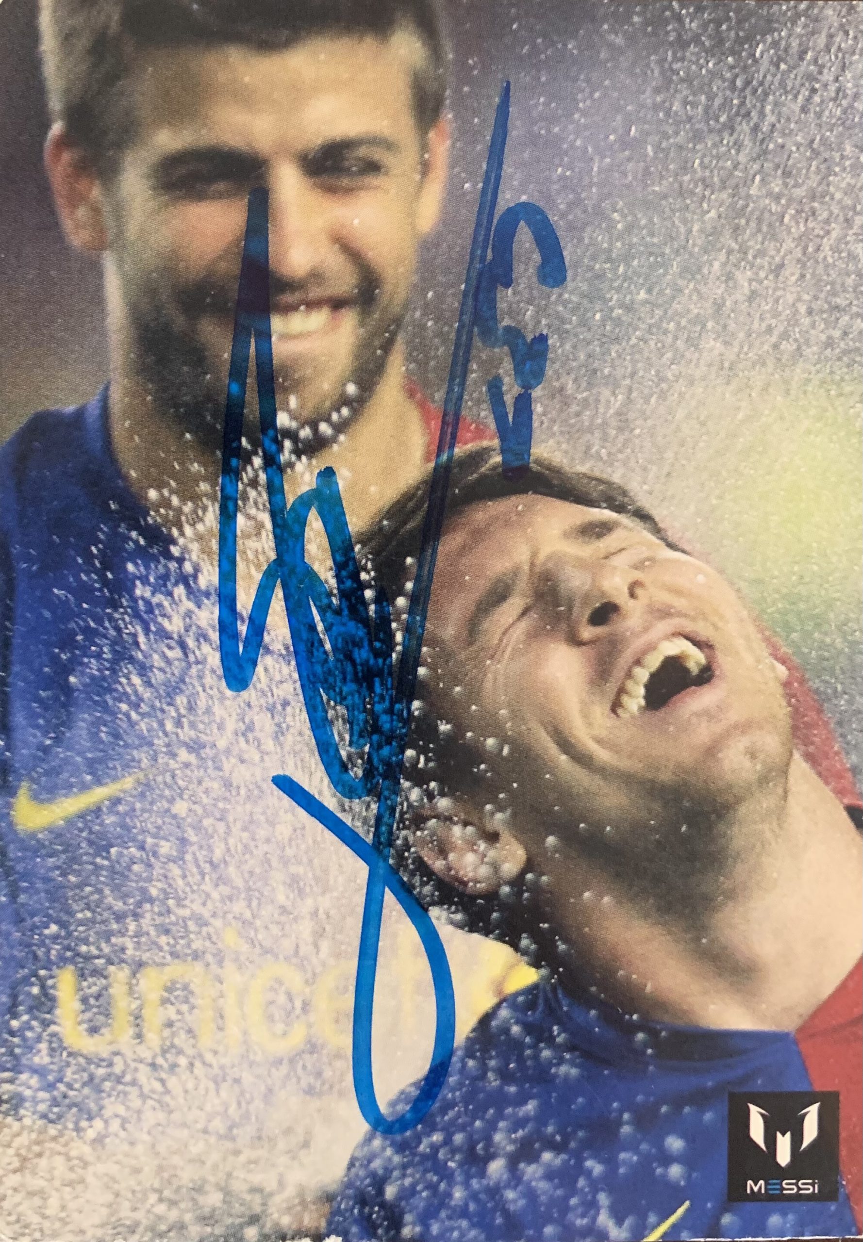 leo MESSI 2002-2013 àlbum de cromos icons.com hand signed Barça Argentina