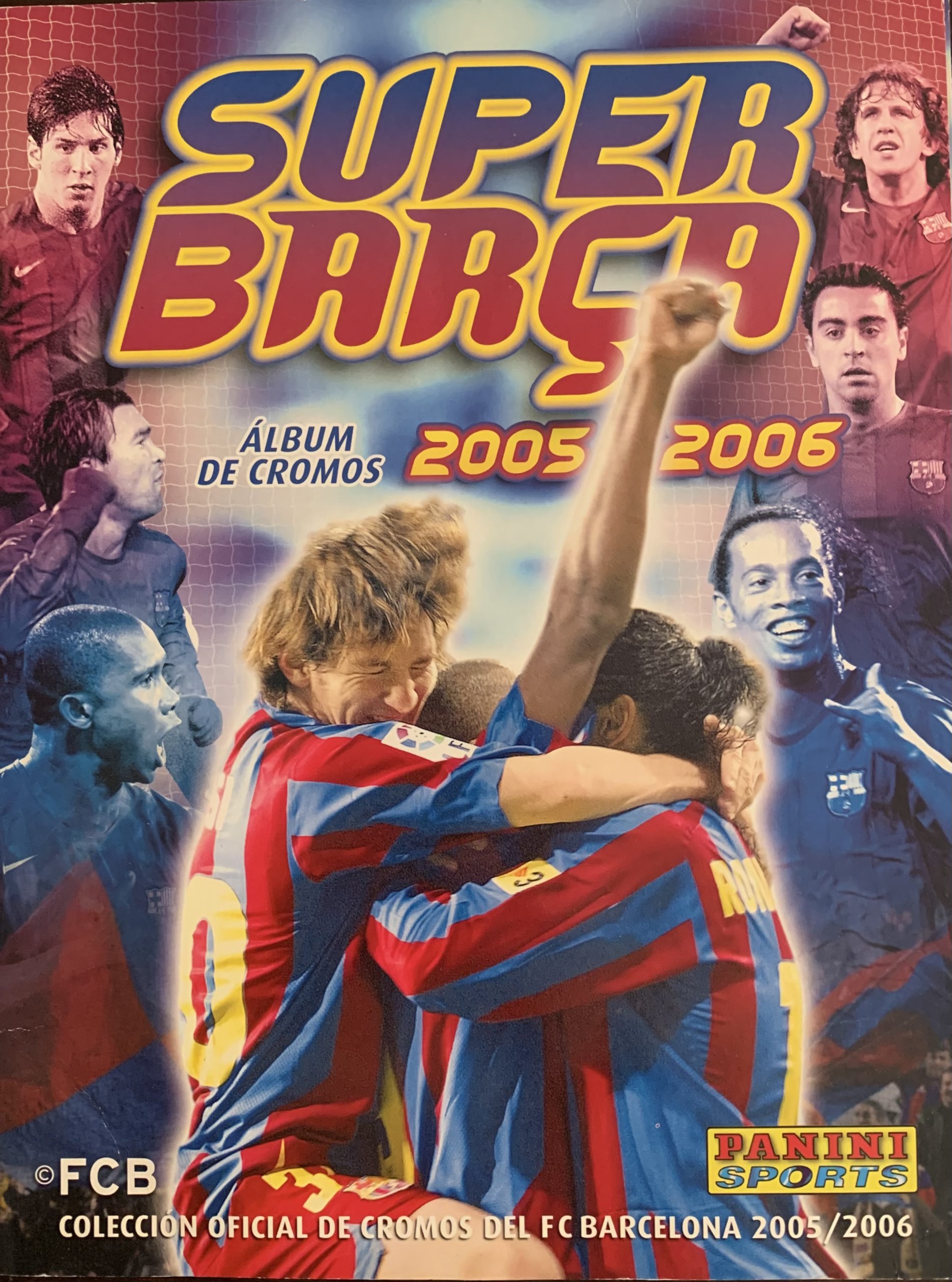Àlbum de cromos FC Barcelona signat jugadors del Barça temporada 2005-2006
