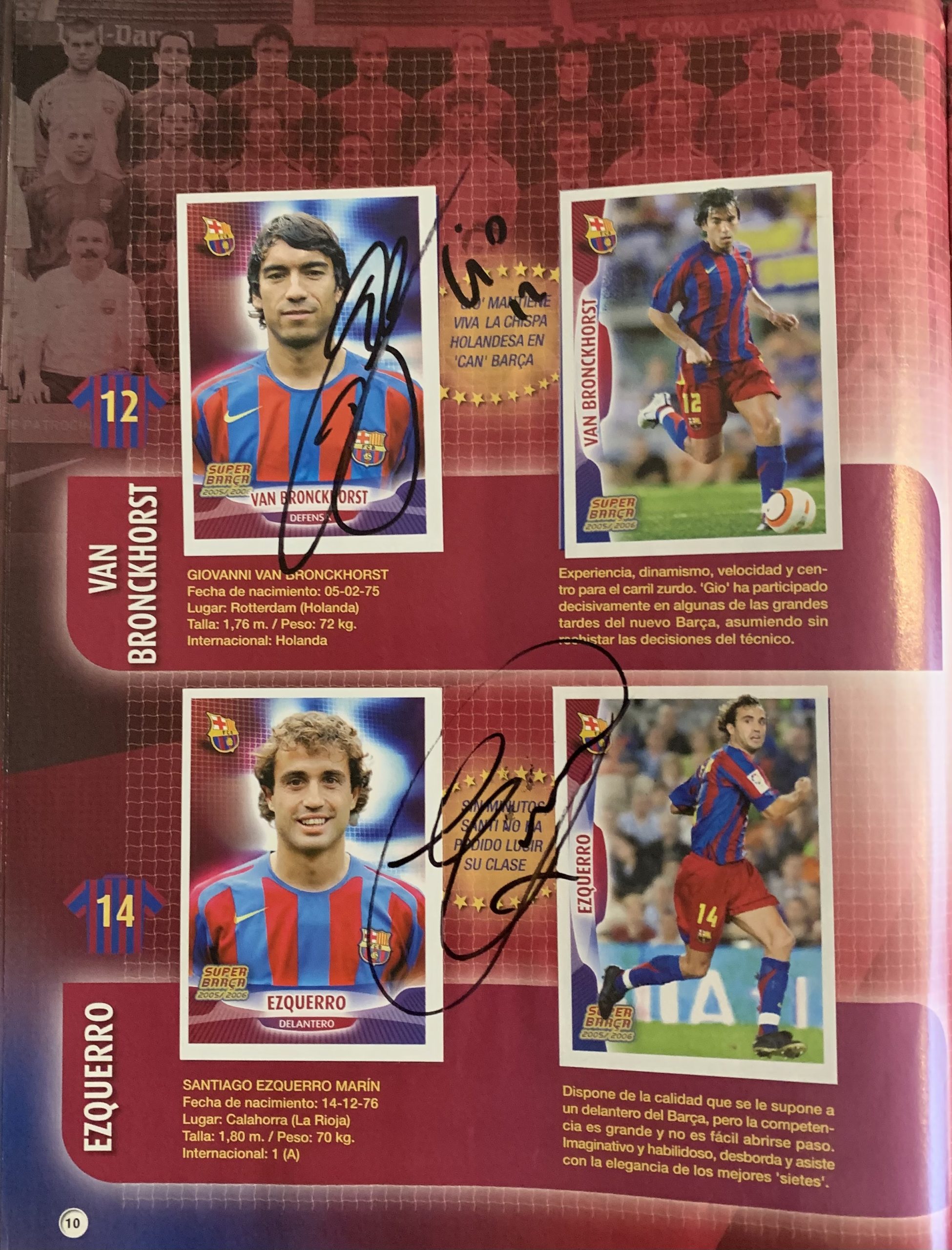 Àlbum de cromos FC Barcelona signat jugadors del Barça temporada 2005-2006 
