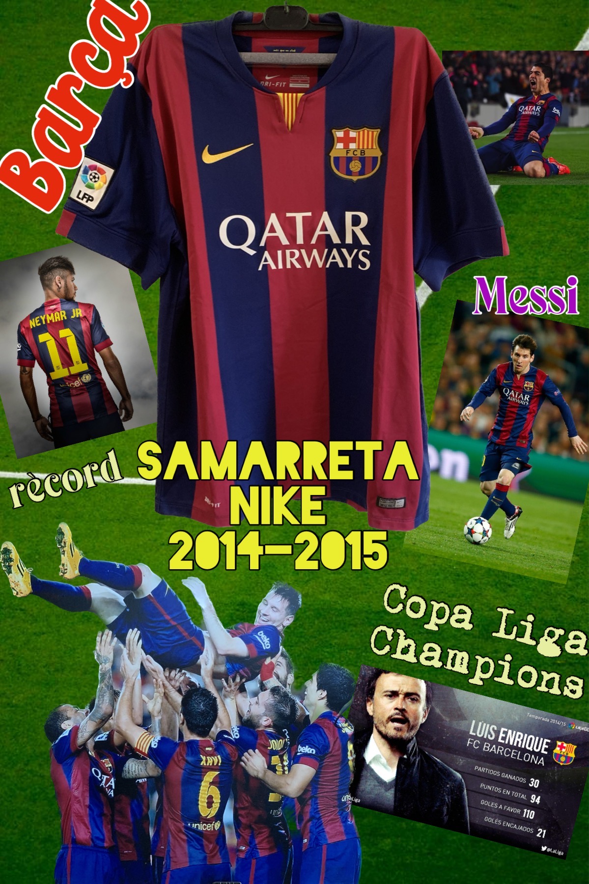 Samarreta Liga Nike 2014-2015 FC Barcelona
