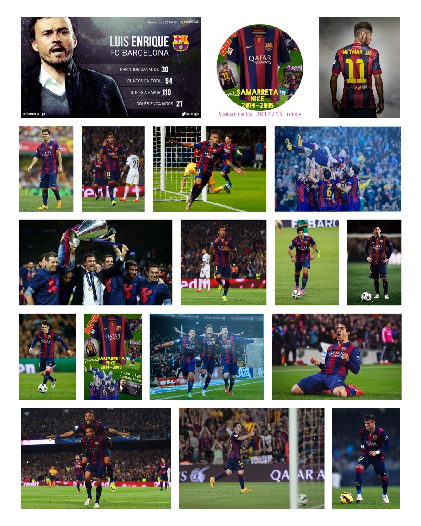 Samarreta Liga Nike 2014-2015 FC Barcelona