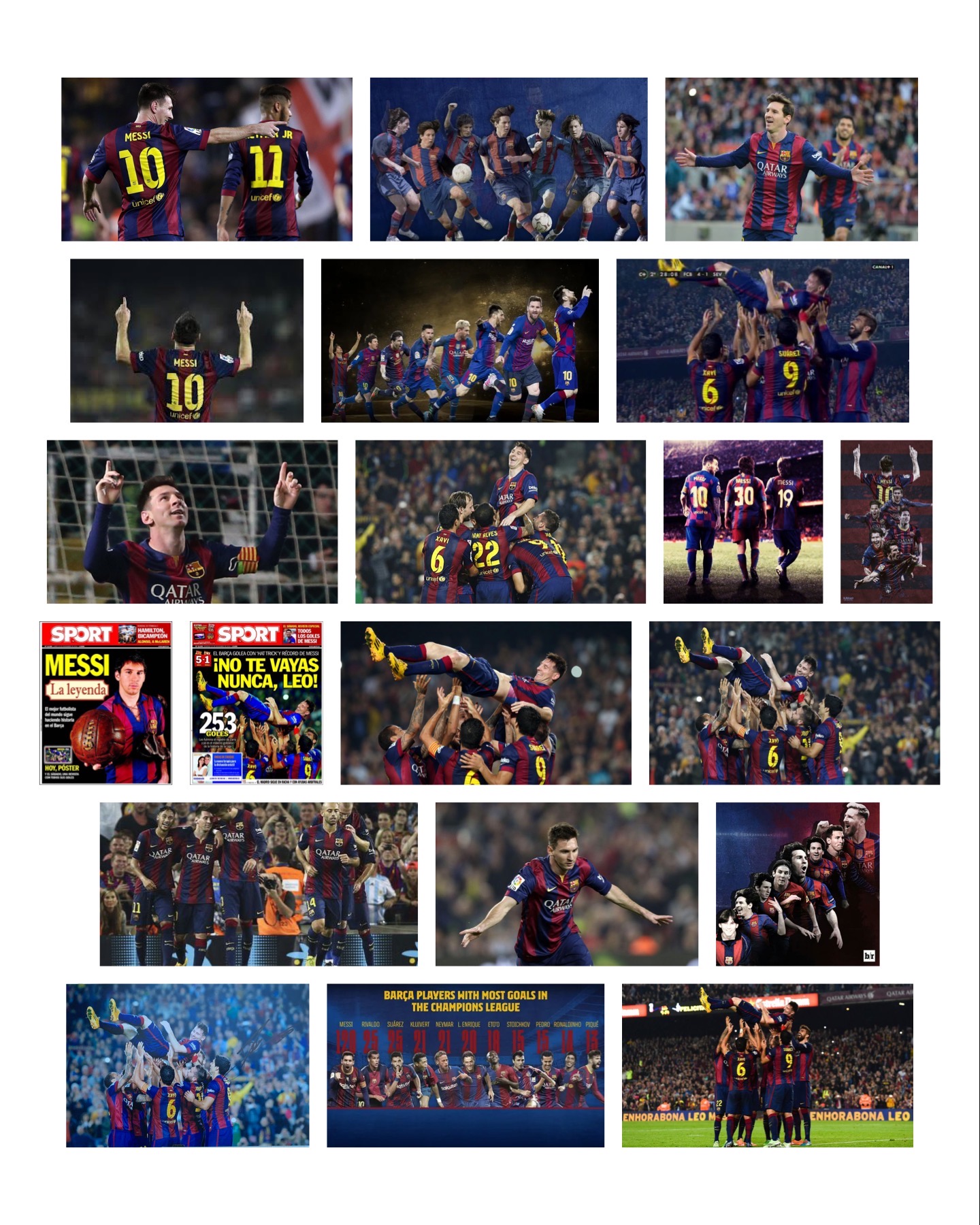 FOTO rècord gols liga 22/11/2014 hat trick Leo Messi supera Zarra con 253 goles