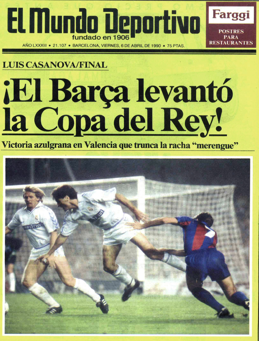 El Mundo Deportivo Real Madrid 0-FC Barcelona 3 1984-1985 Liga El Mundo Deportivo