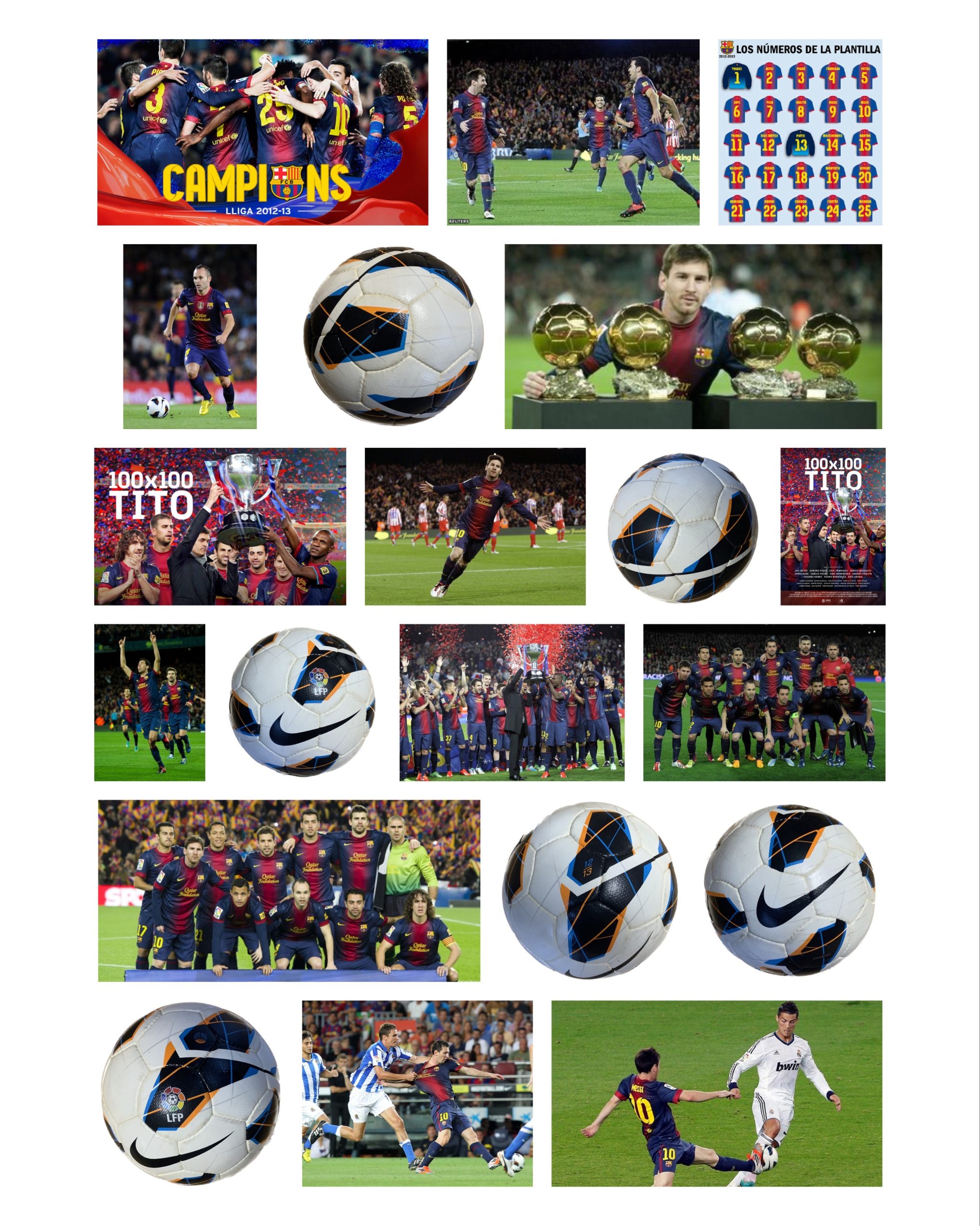 Pilota de partit nike liga dels 100 punts Tito Vilanova 2012-2013 FC Barcelona