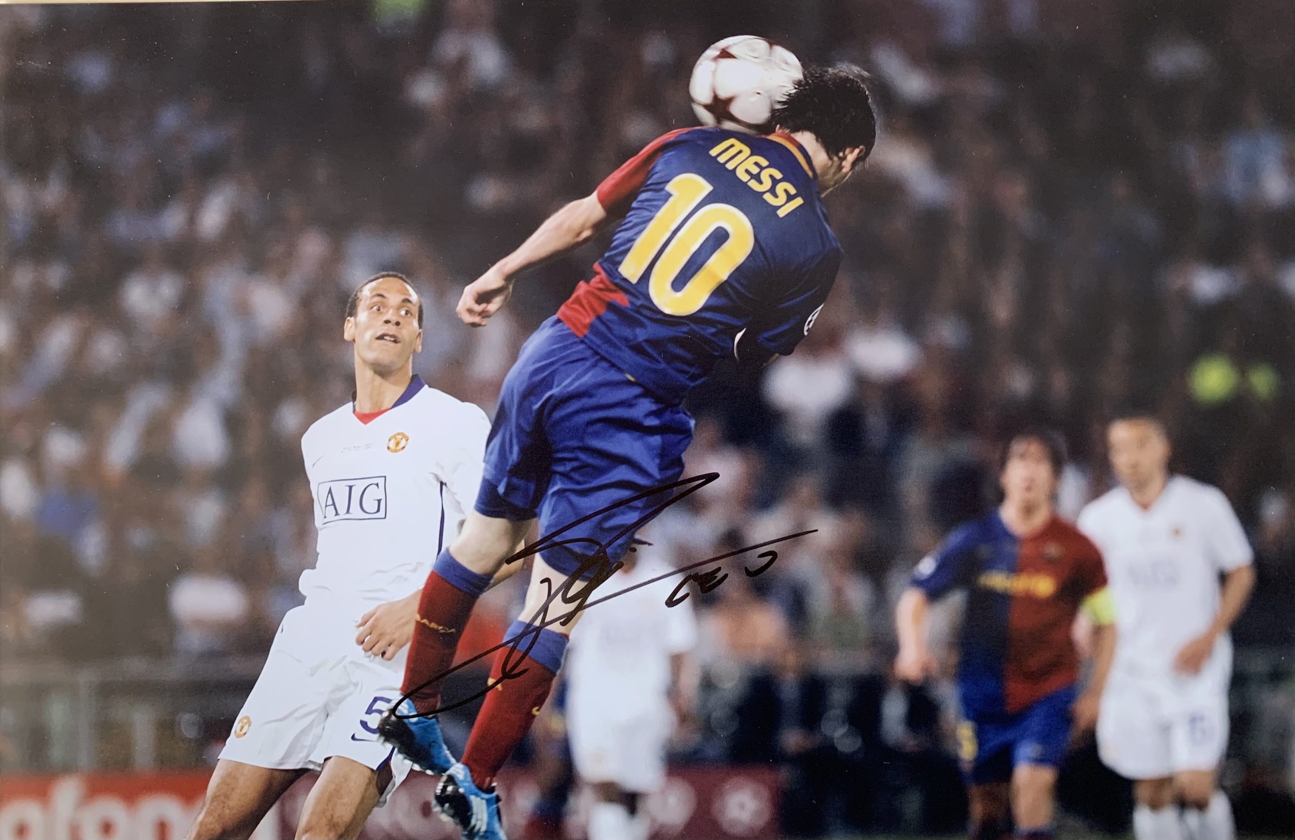 Foto Messi gol final Champions 2009 FC Barcelona Manchester Roma