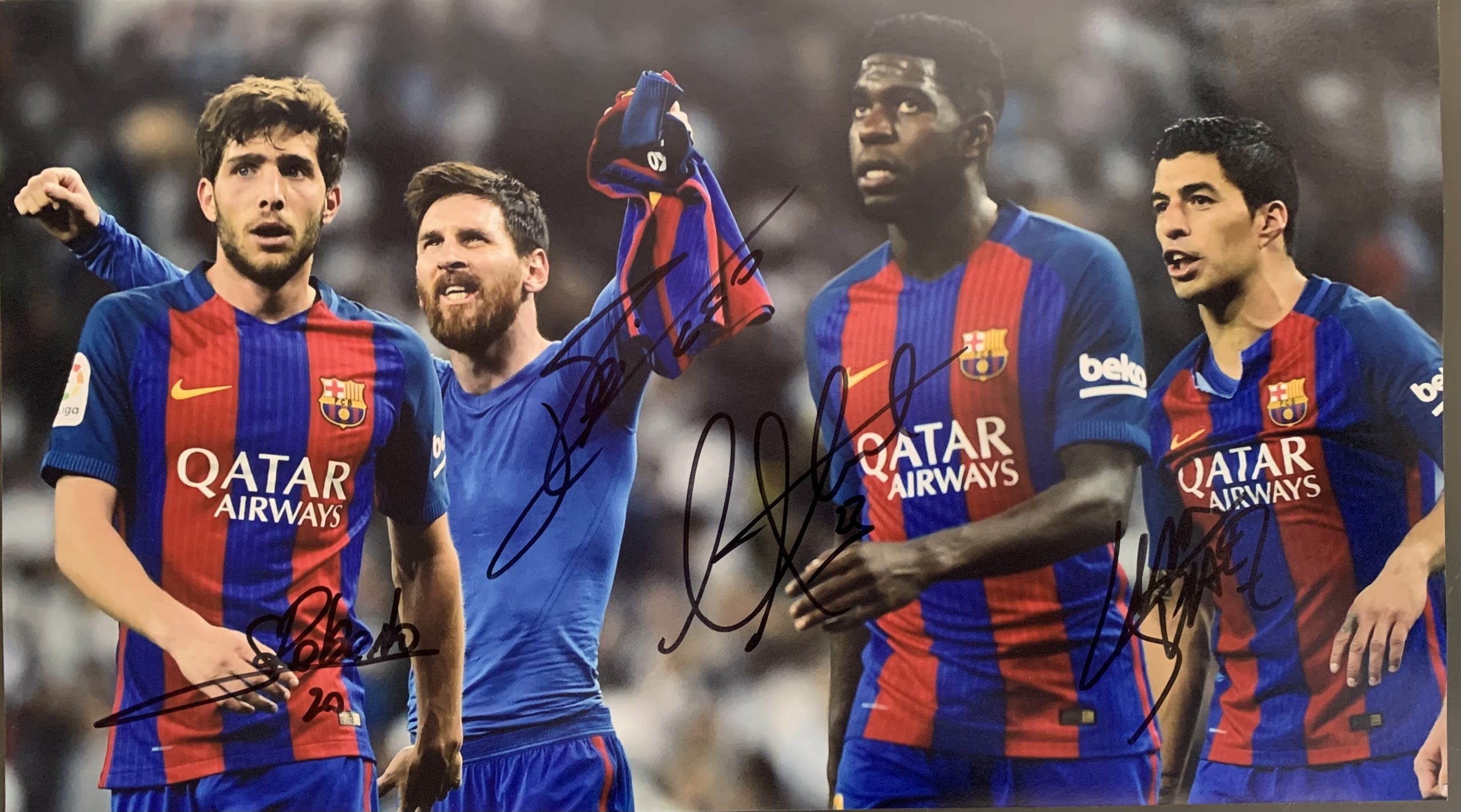 FOTO mítica Messi 2016-2017 remuntada R Madrid 2 - FC Barcelona 3 3er gol 2-3 celebració