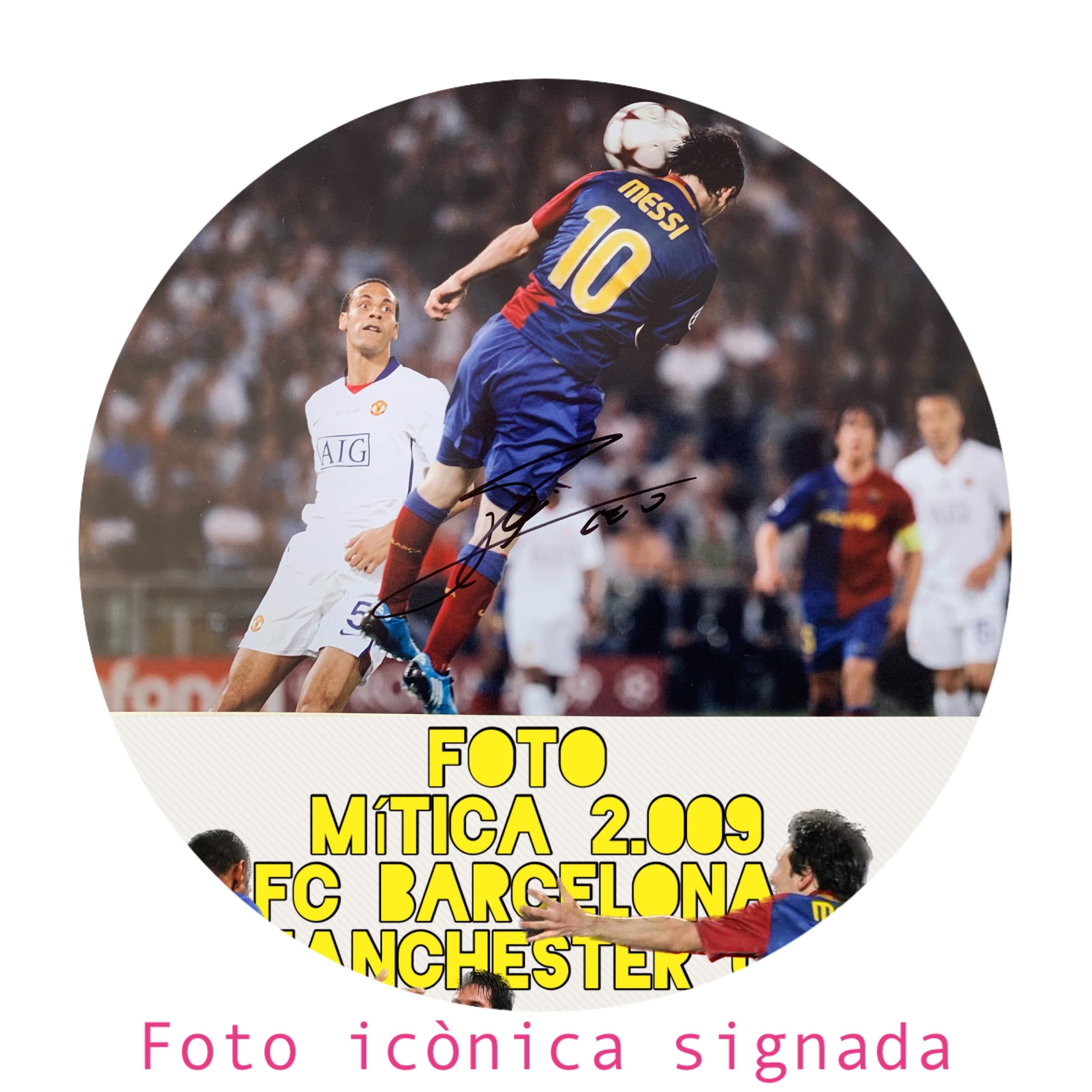 Foto Messi gol final Champions 2009 FC Barcelona Manchester Roma