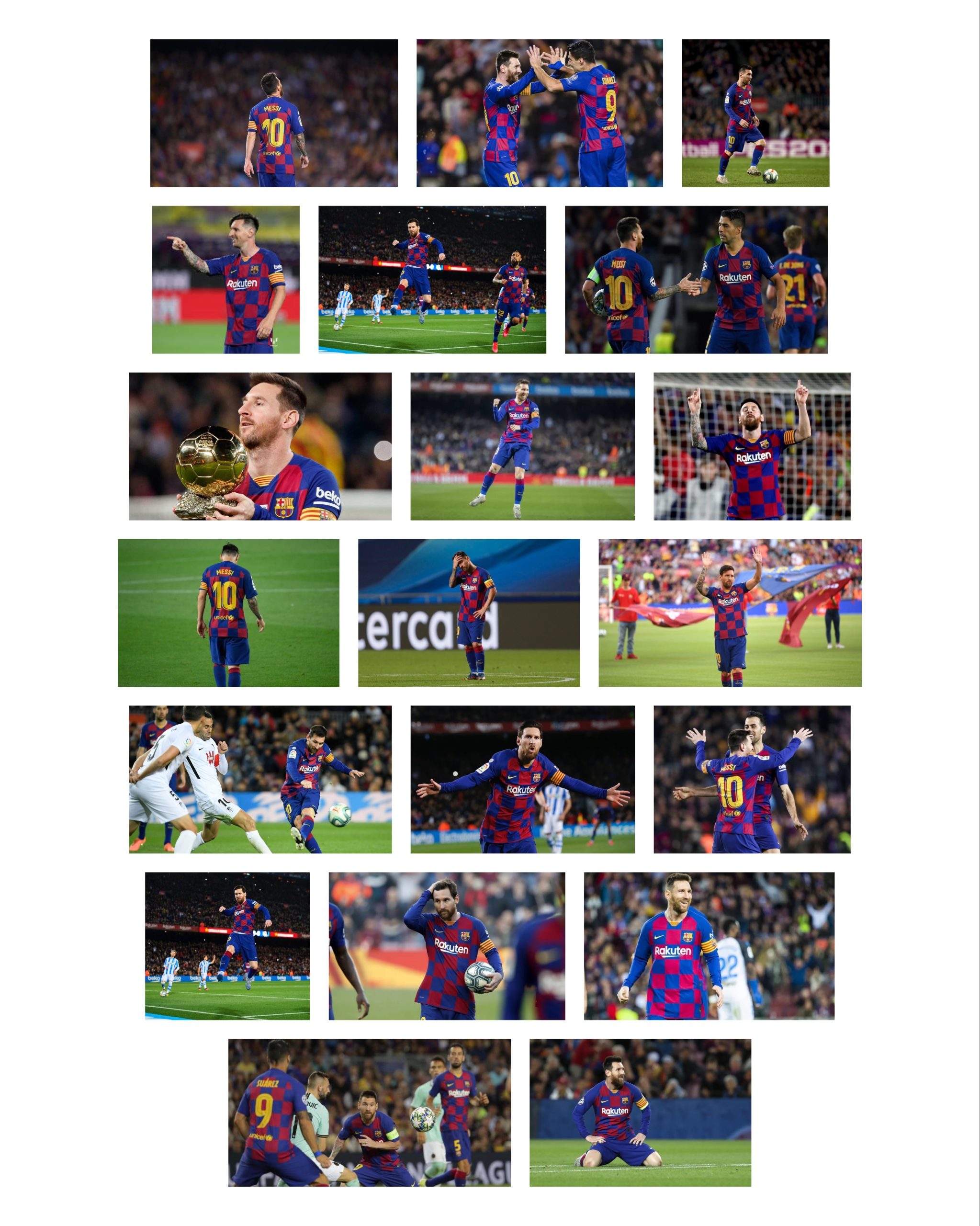 FOTO SIGNADA PER LEO MESSI JUGADOR DEL BARÇA 2019 CAMPIÓ BOTA D'OR 2019