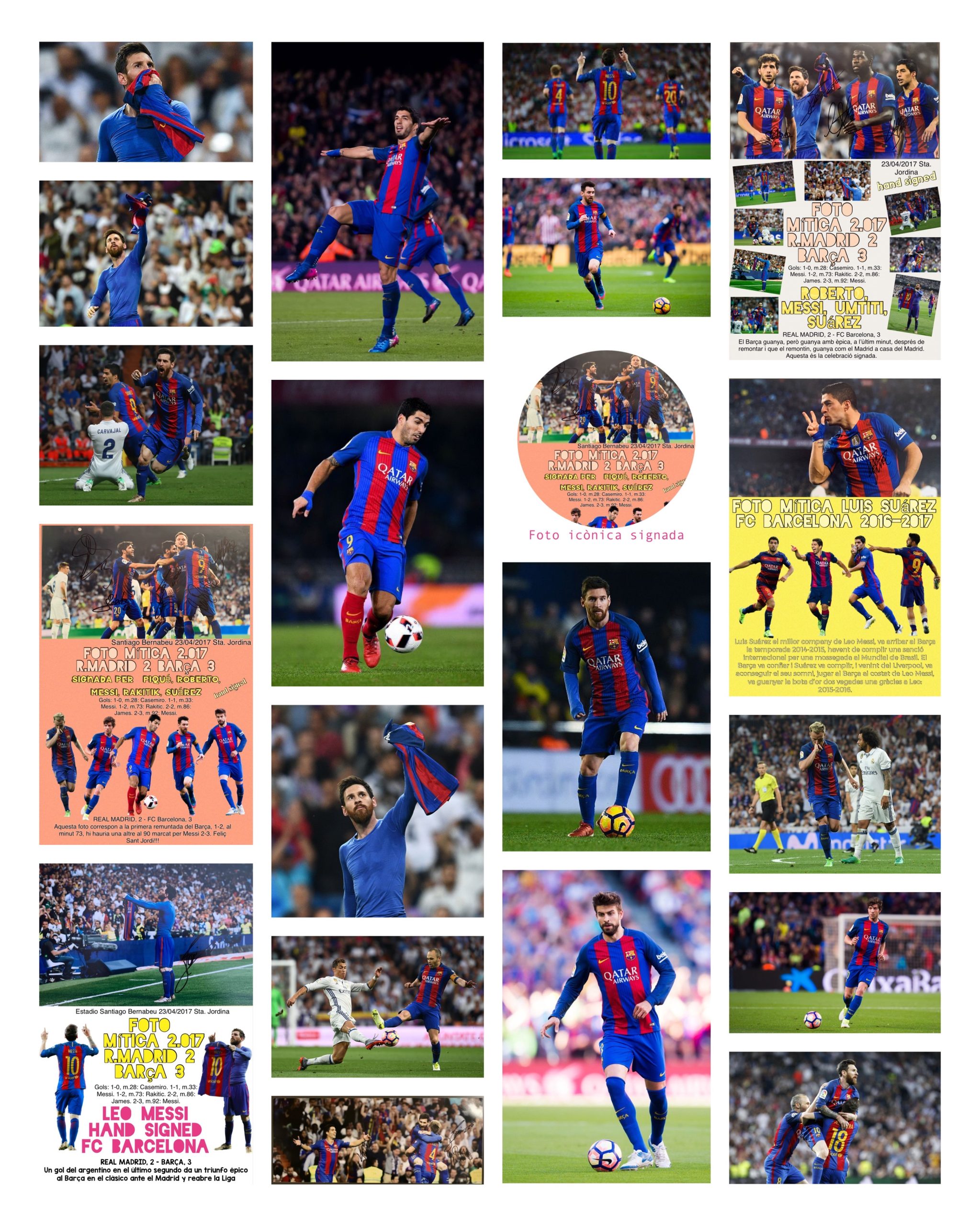 FOTO mítica Rakitic 2016-2017 remuntada R Madrid 2 - FC Barcelona 3 2on gol 1-2 celebració