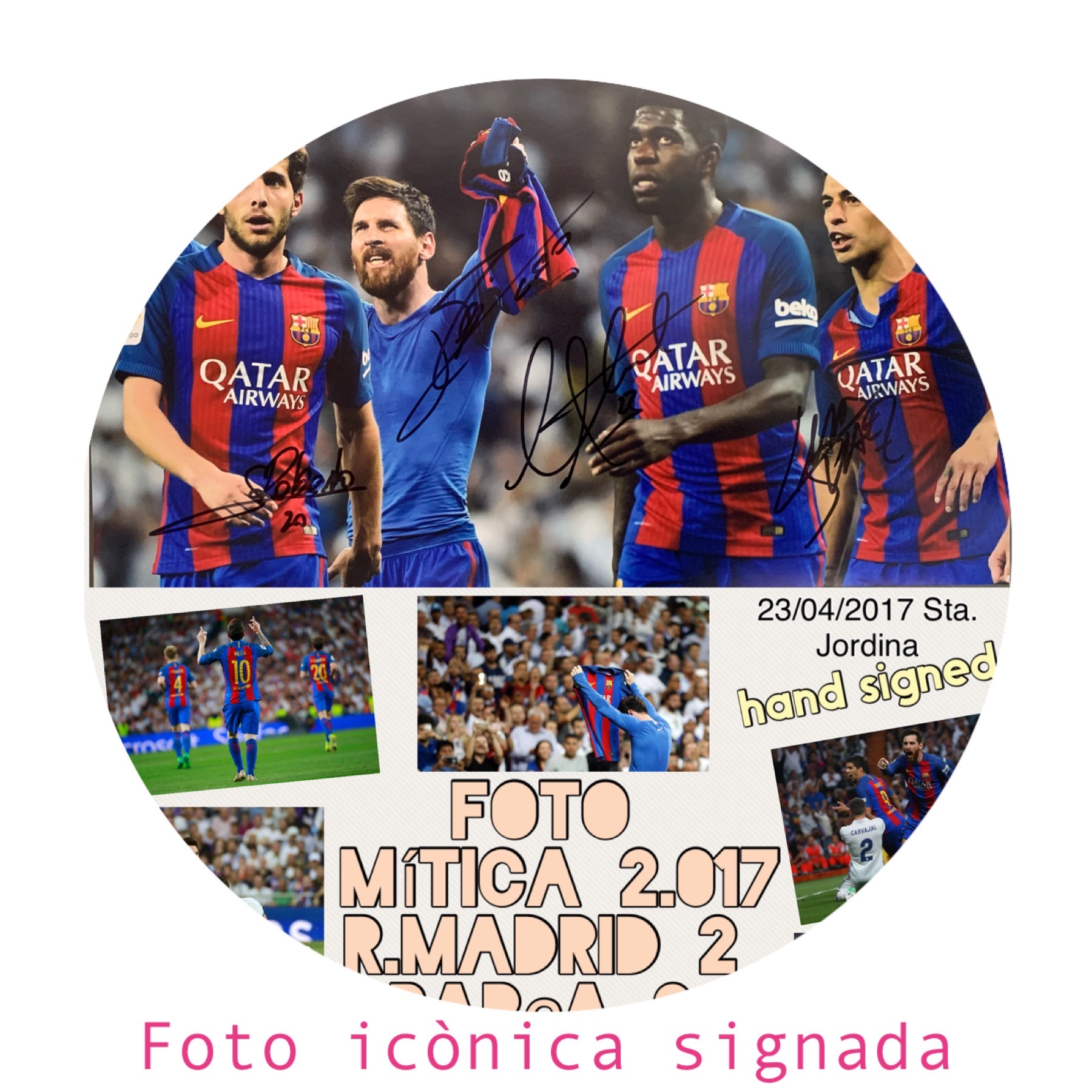 FOTO mítica Messi 2016-2017 remuntada R Madrid 2 - FC Barcelona 3 3er gol 2-3 celebració