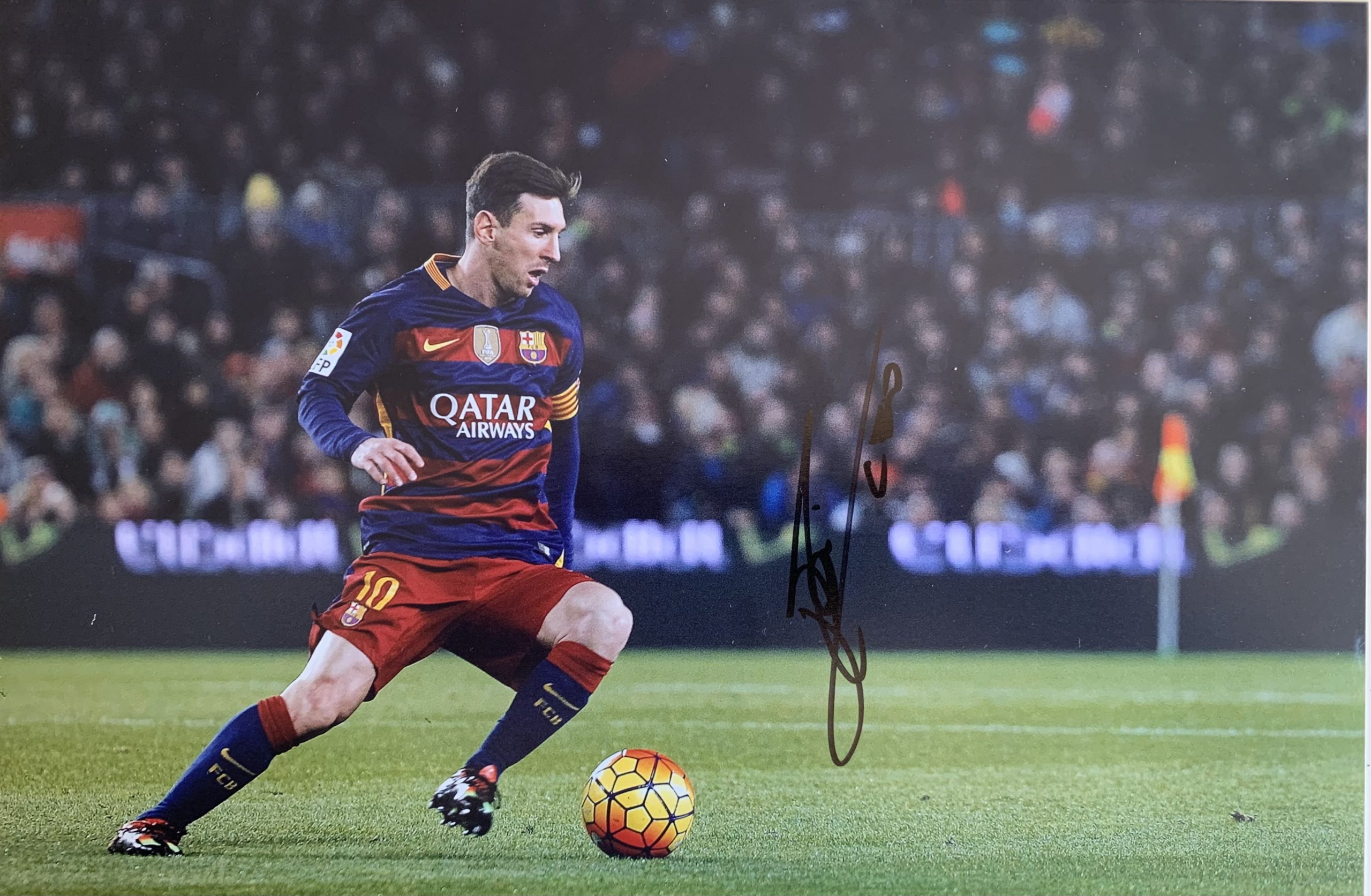 Foto Messi 2015-2016 signada hand signed segona volta Lliga