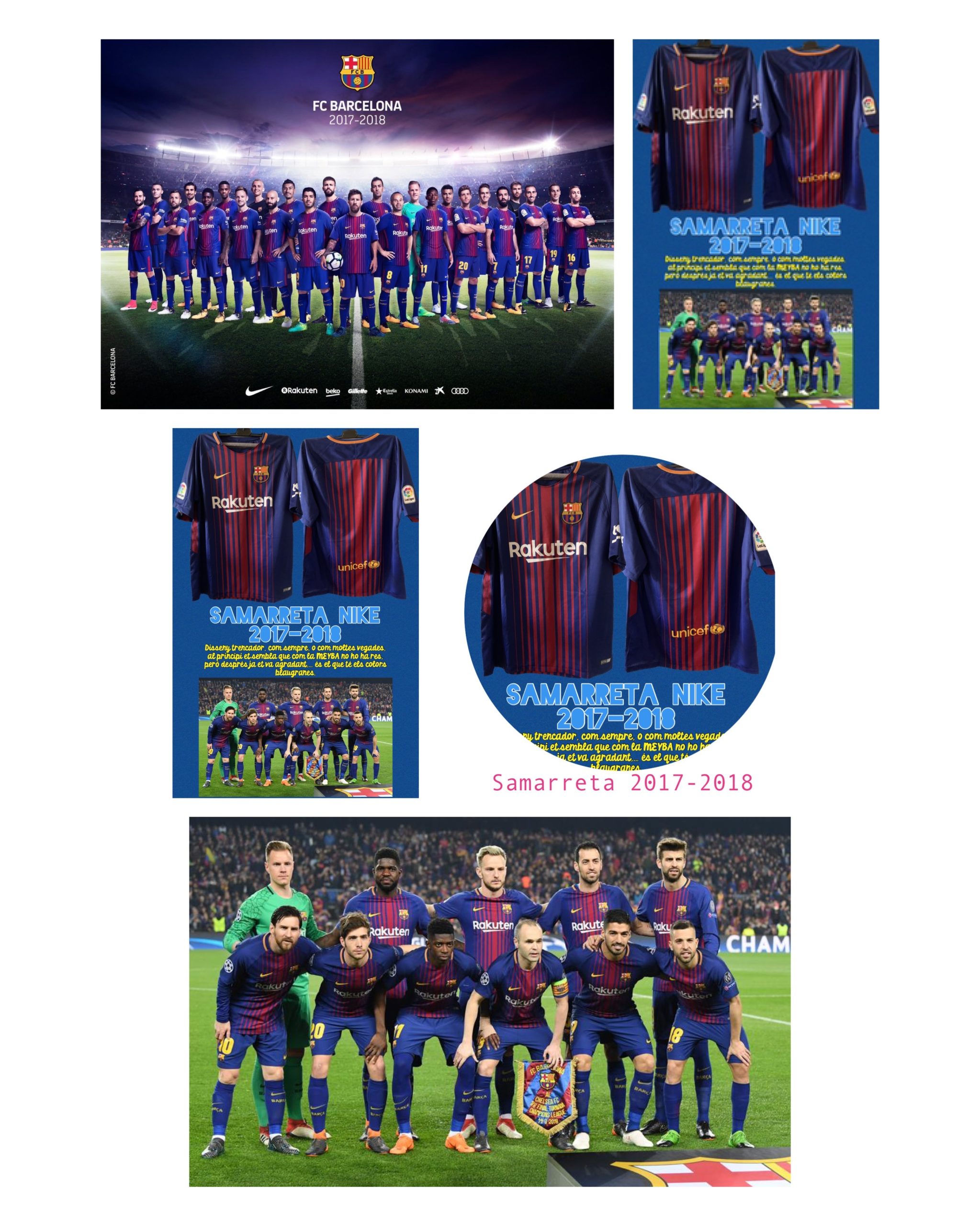 Samarreta Liga Nike 2017-2018 FC Barcelona