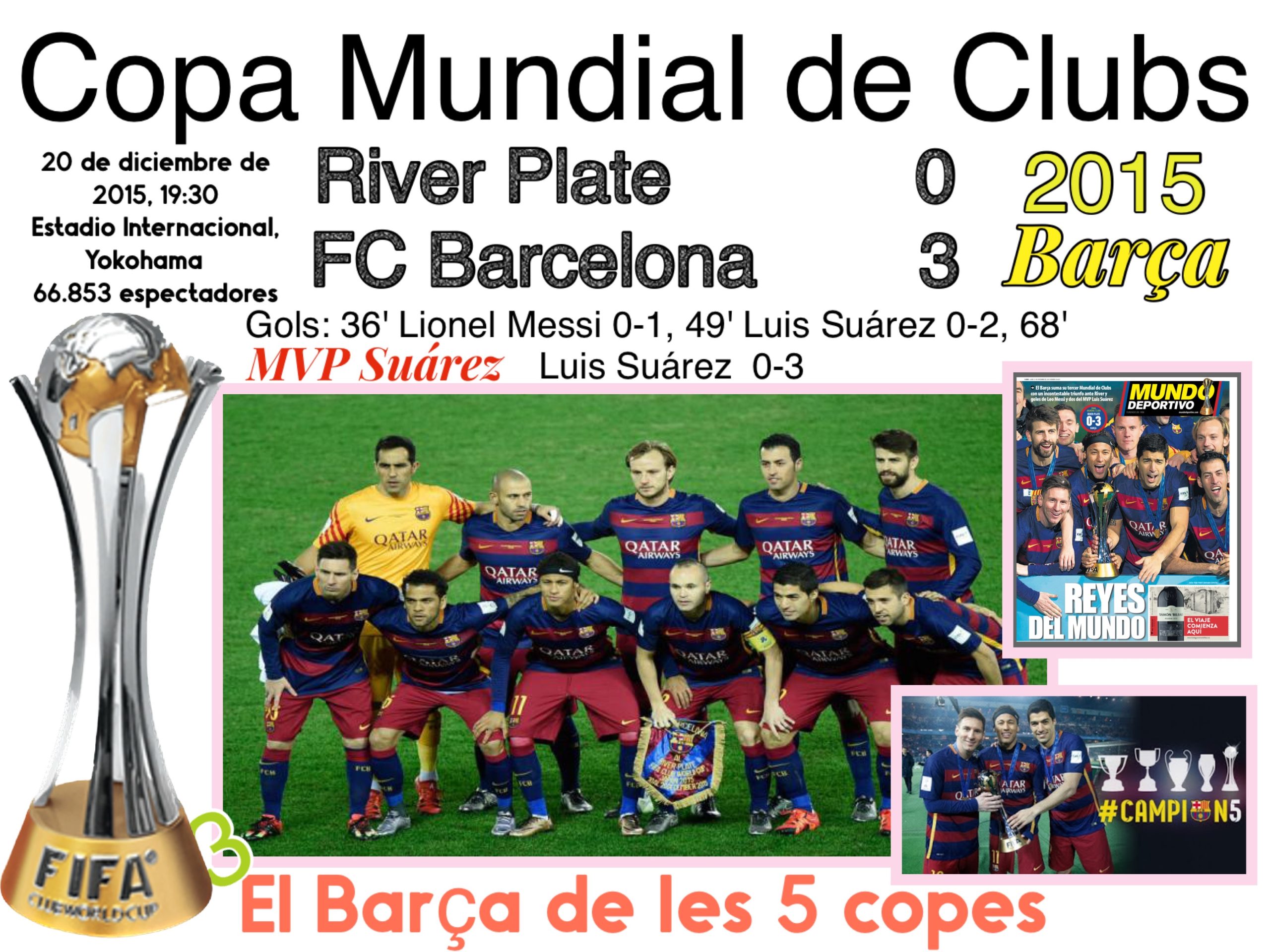 Temporada 2015-2016 FC Barcelona Copa del Rey Liga Supercopa Europa Mundial Clubs