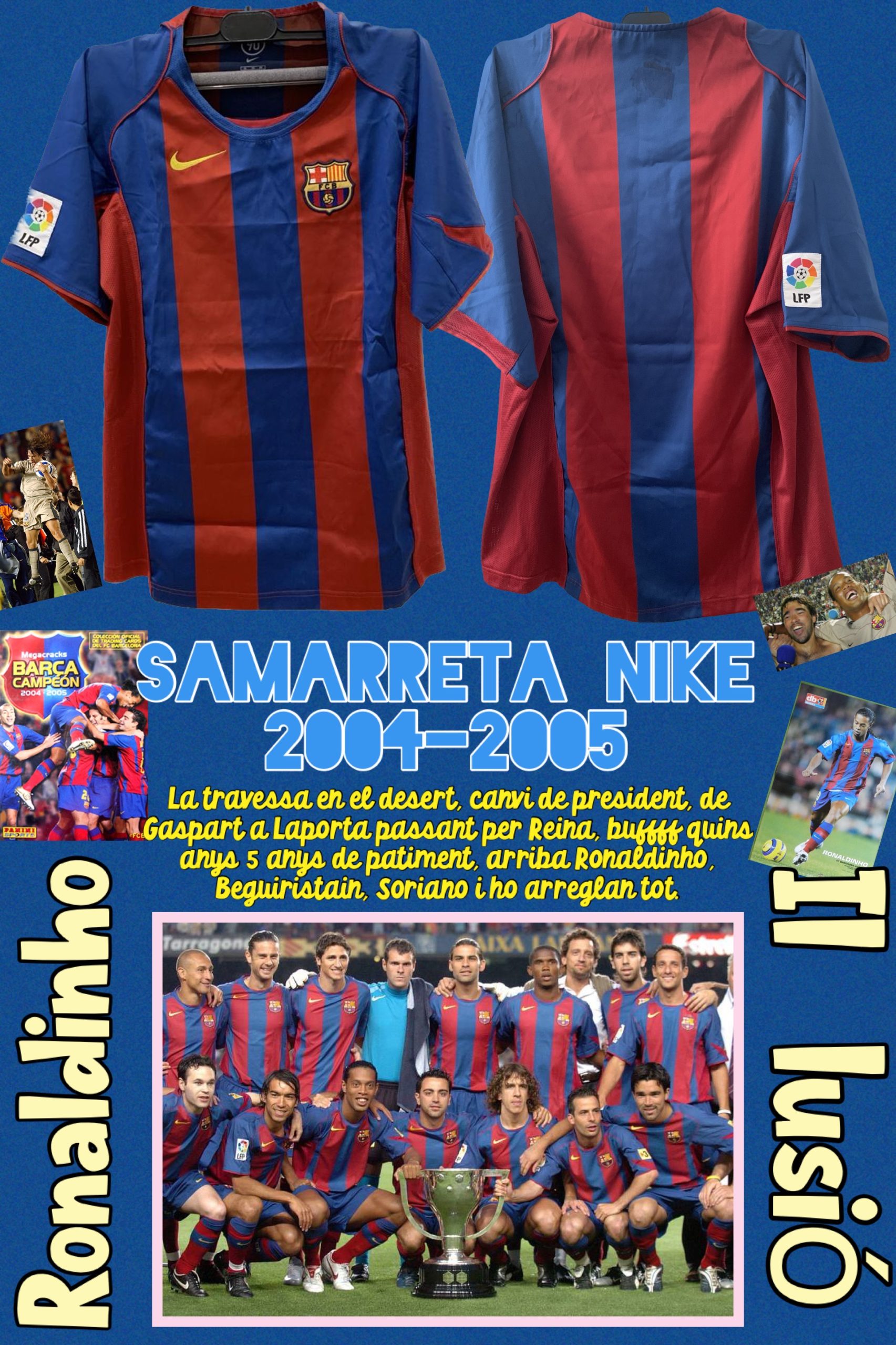 Samarreta Liga Nike 2004-2005 FC Barcelona