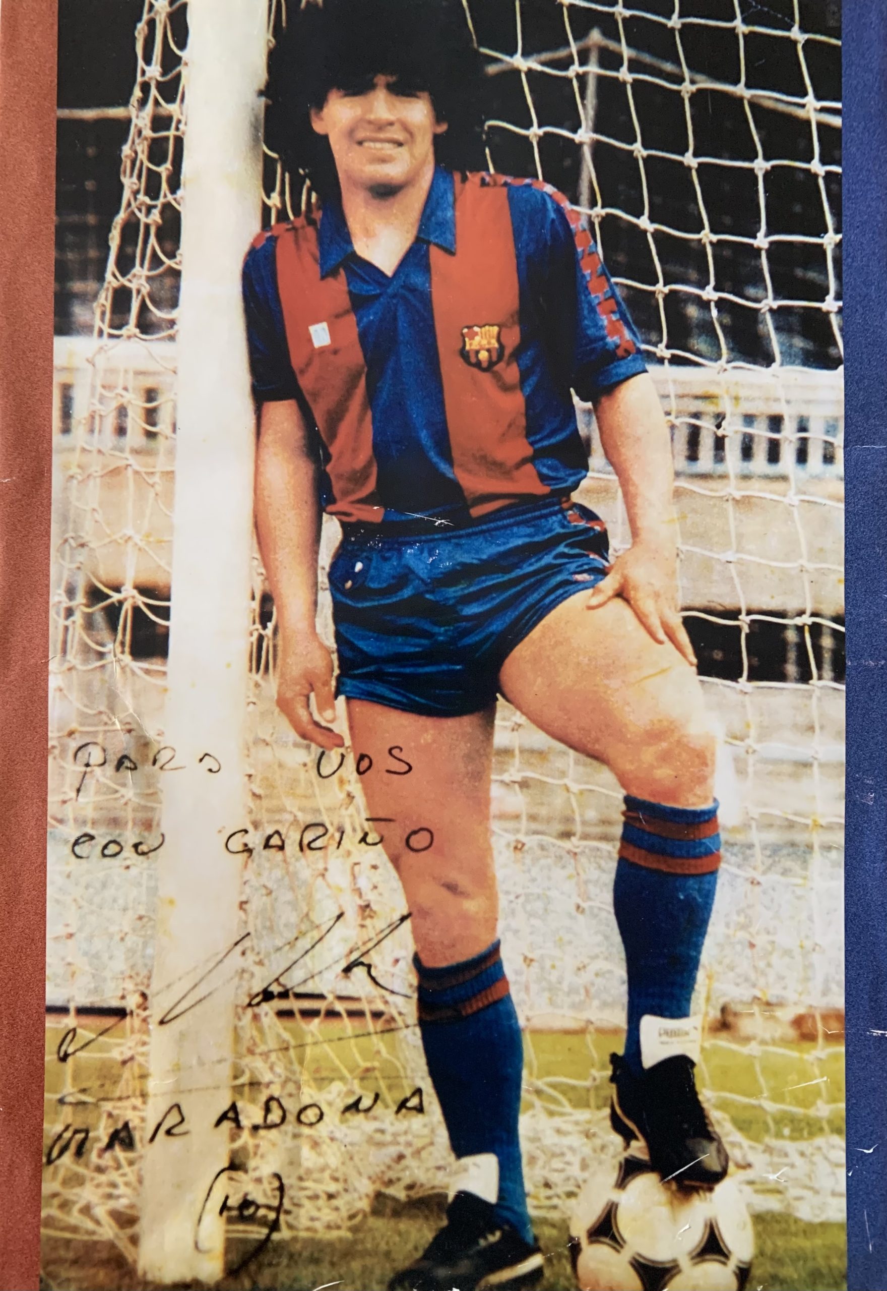 pòster Maradona 1982-1984 signat