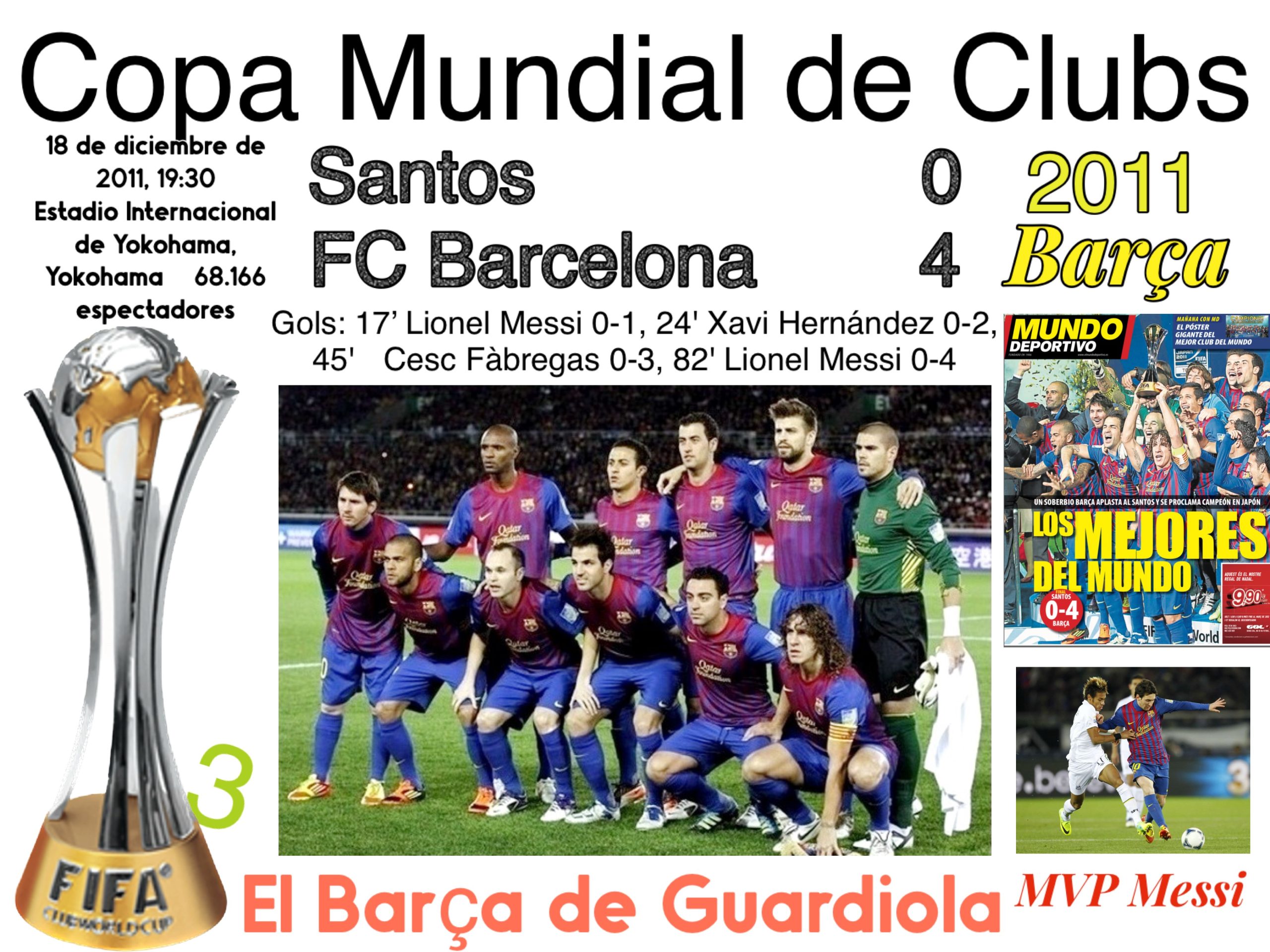Mundial de Clubs Santos 0 FC Barcelona 4