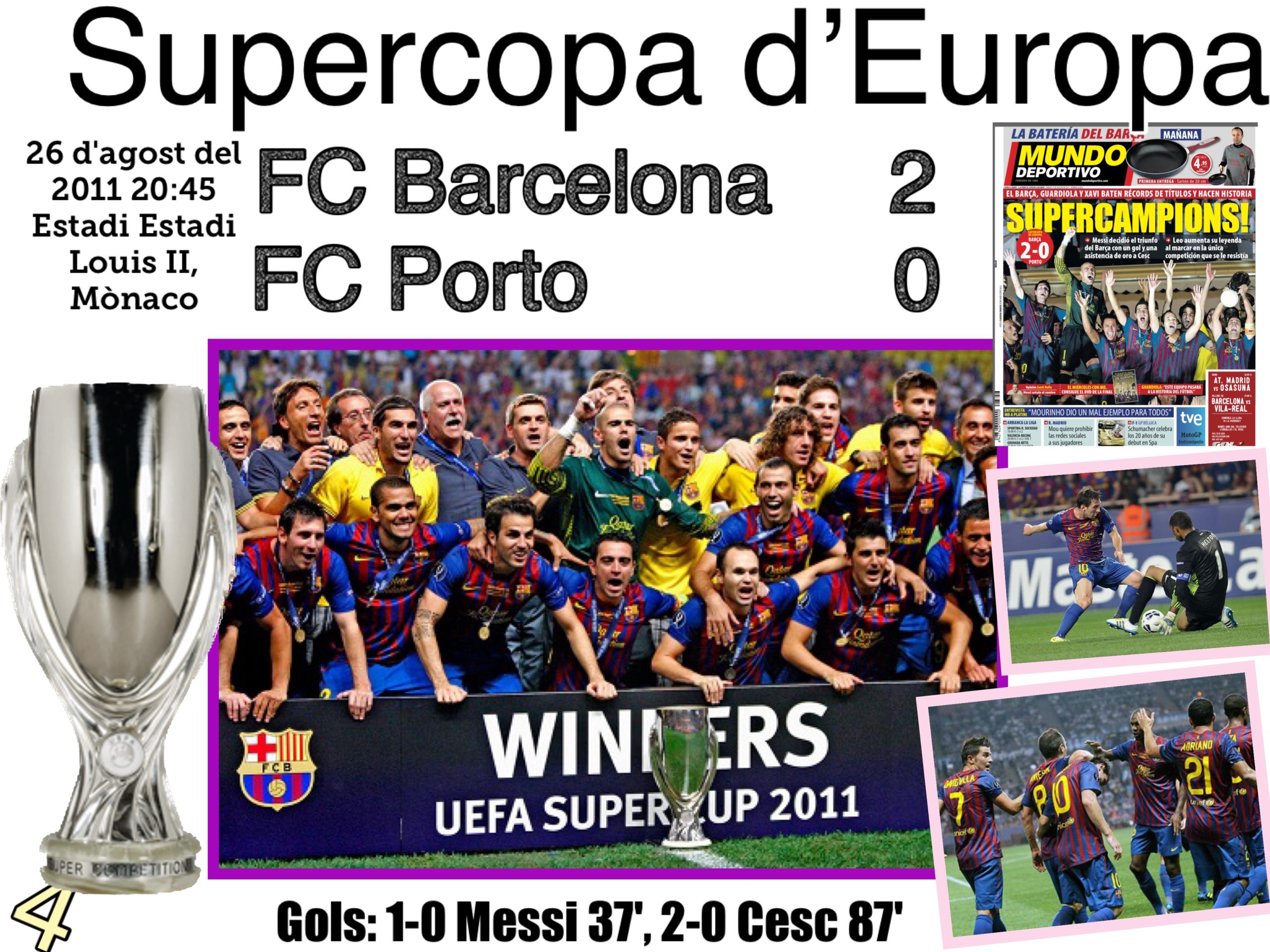Supercopa Europa FC Barcelona 2 FC Porto 0