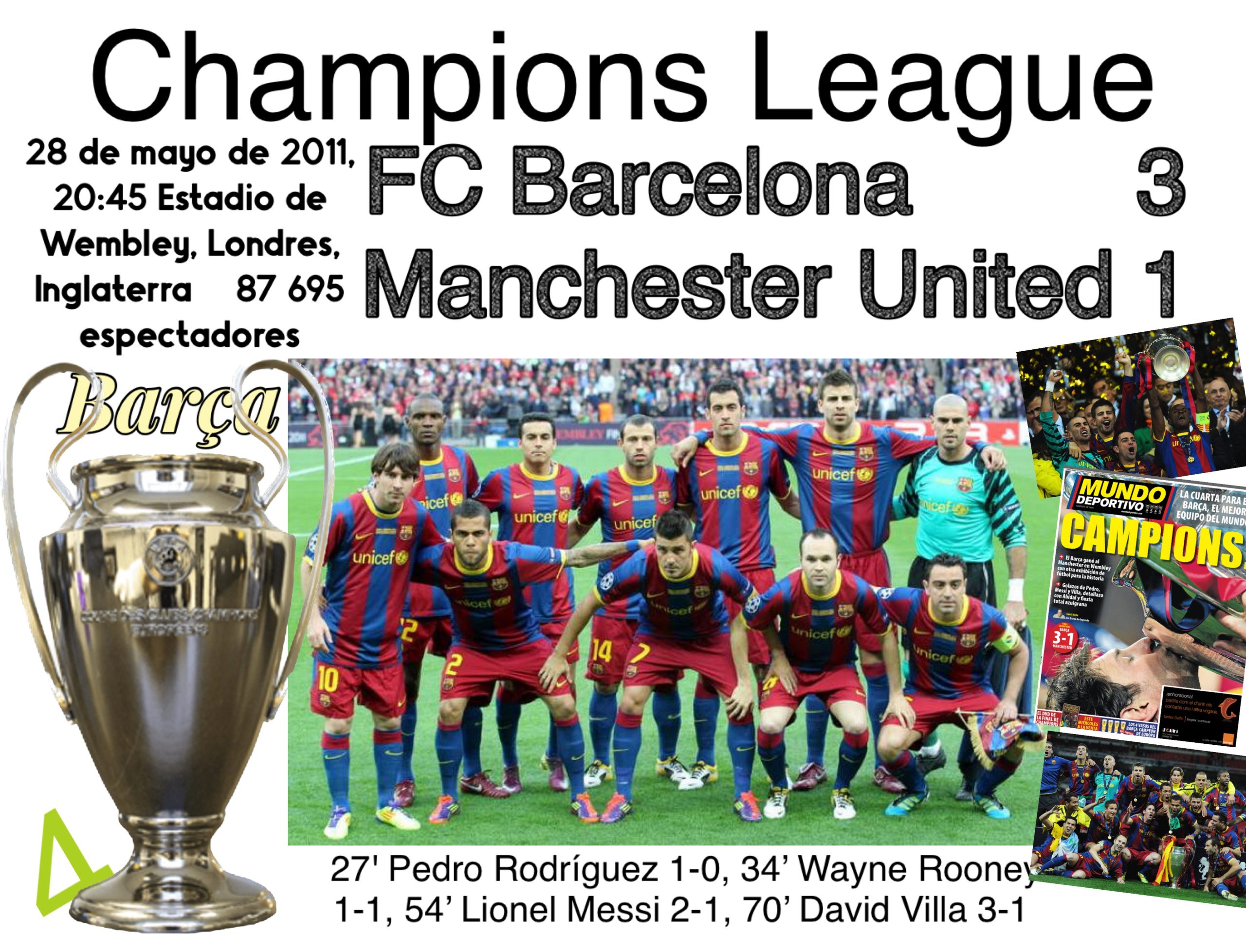 Champions League 2010-2011 FC Barcelona 3 - Manchester United 1