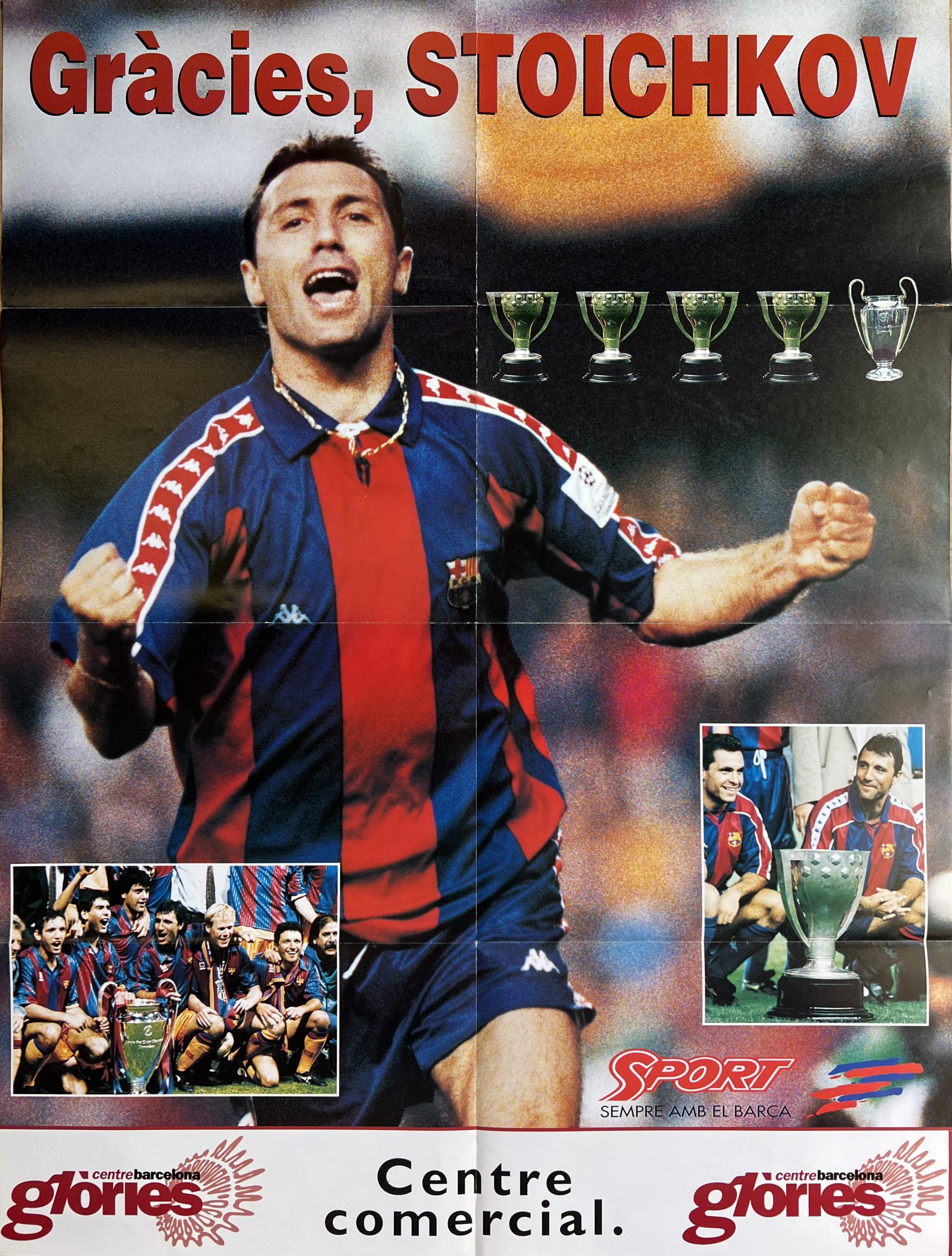 Pòster Sport 1a despedida de Stoichkov 1995 FC Barcelona
