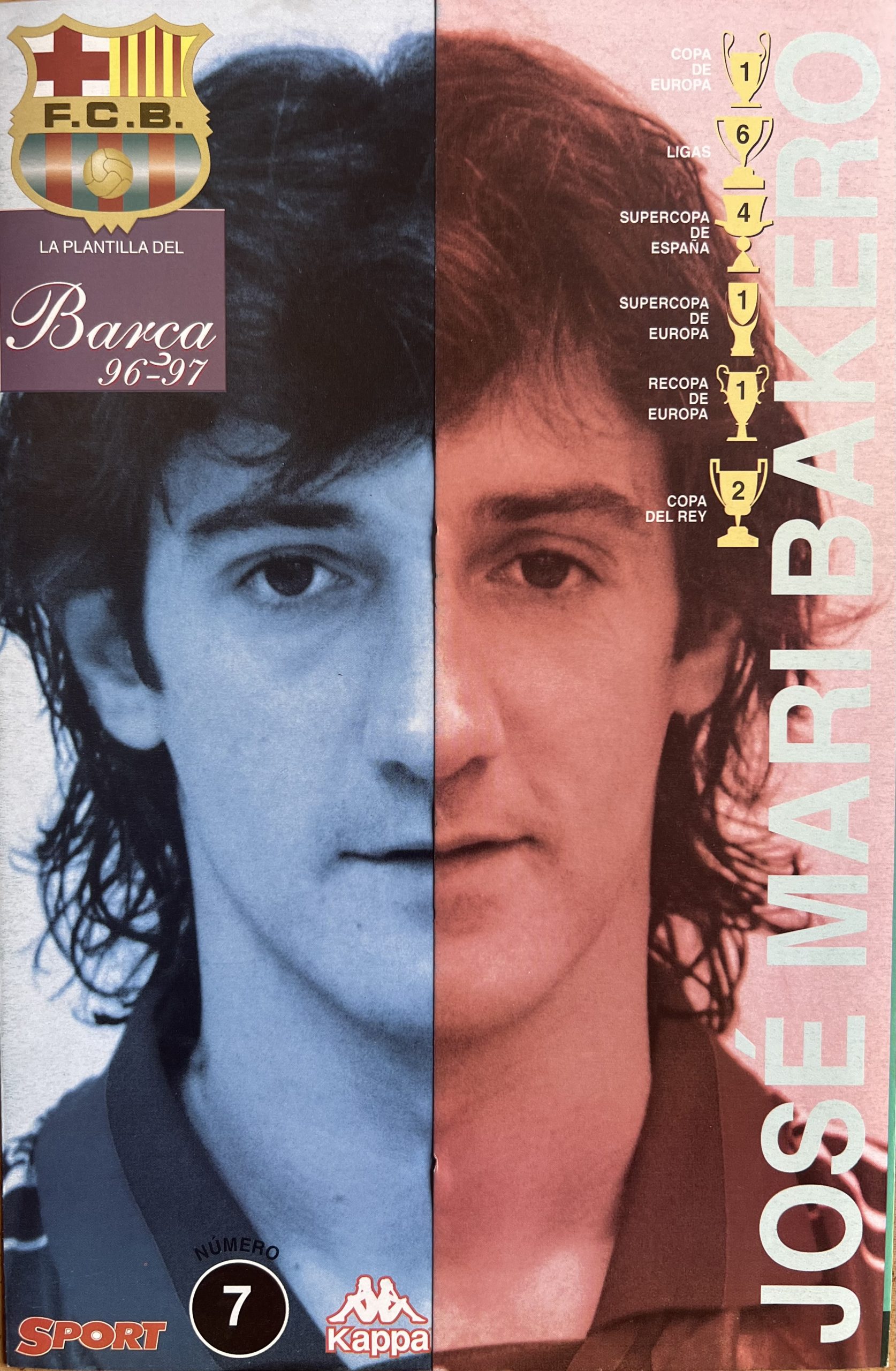 Fitxes del Barça 1996-1997 diari SPORT Bakero