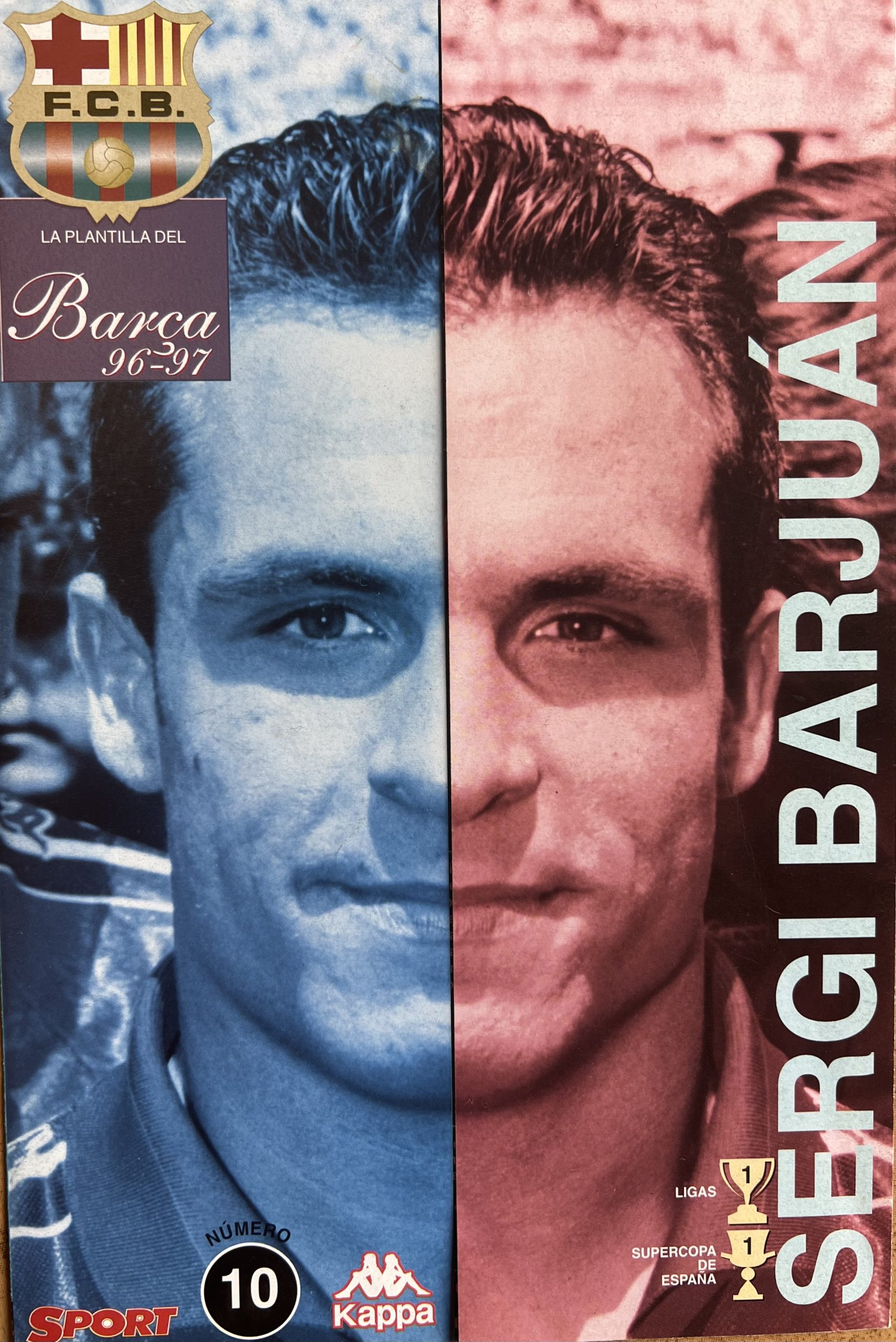 Fitxes del Barça 1996-1997 diari SPORT Sergi Barjuan