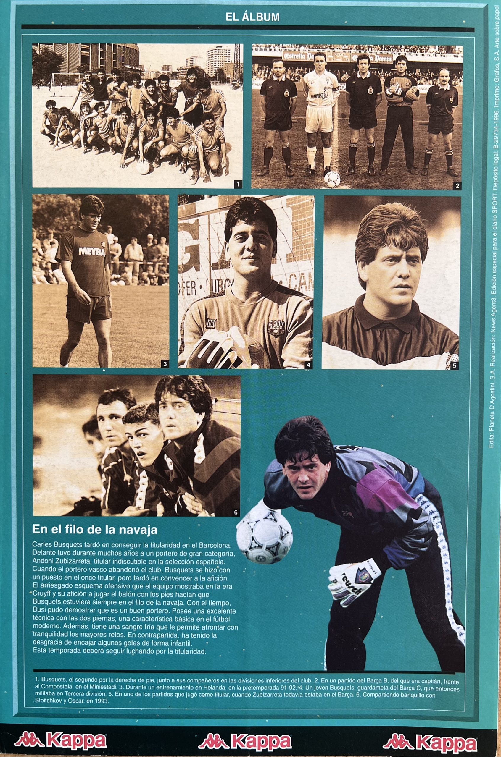 Fitxes del Barça 1996-1997 diari SPORT Carles Busquets
