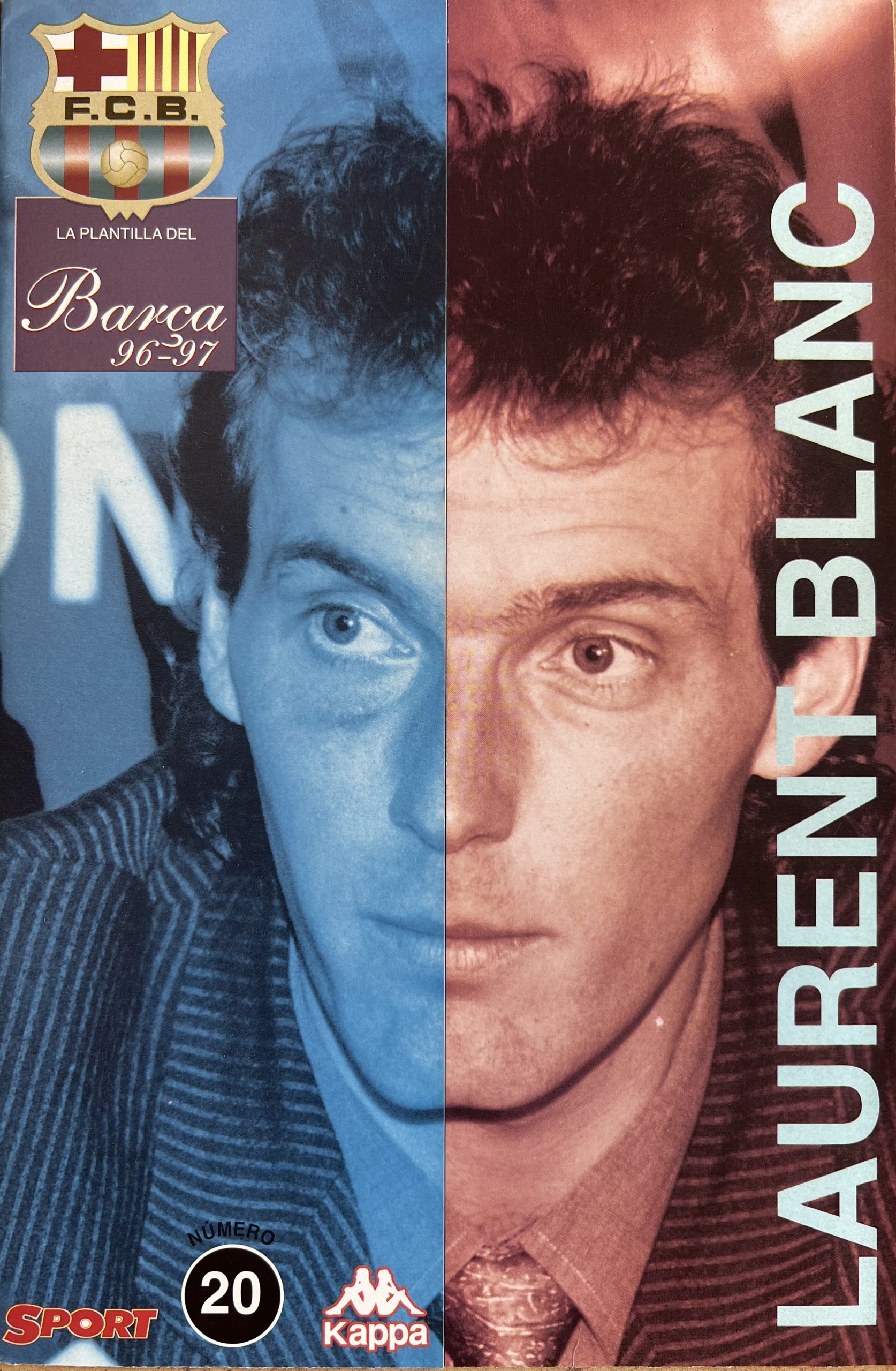 Fitxes del Barça 1996-1997 diari SPORT Laurent Blanc