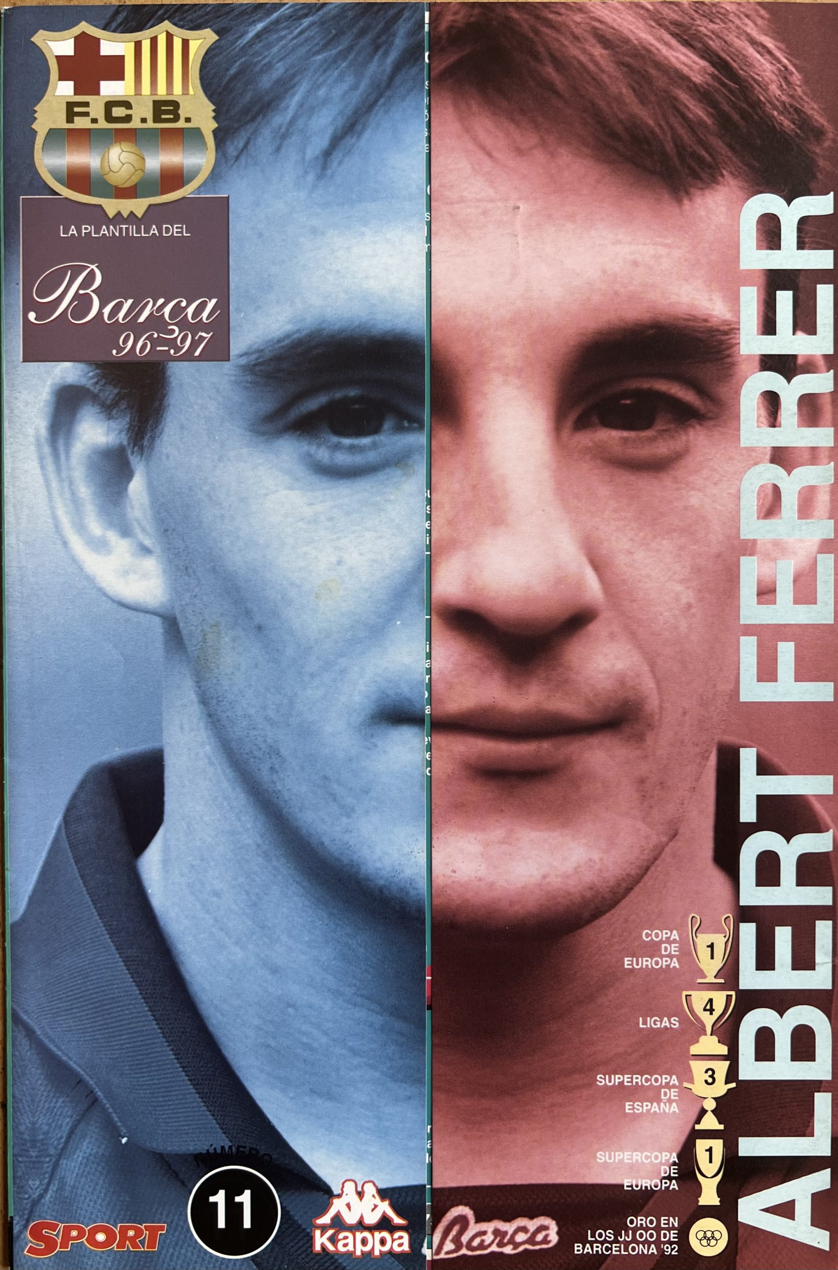 Fitxes del Barça 1996-1997 diari SPORT Ferrer