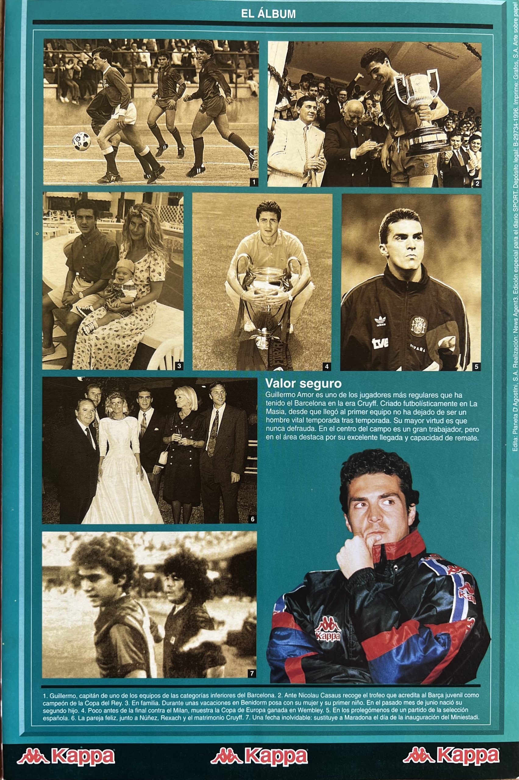 Fitxes del Barça 1996-1997 diari SPORT Guillermo Amor