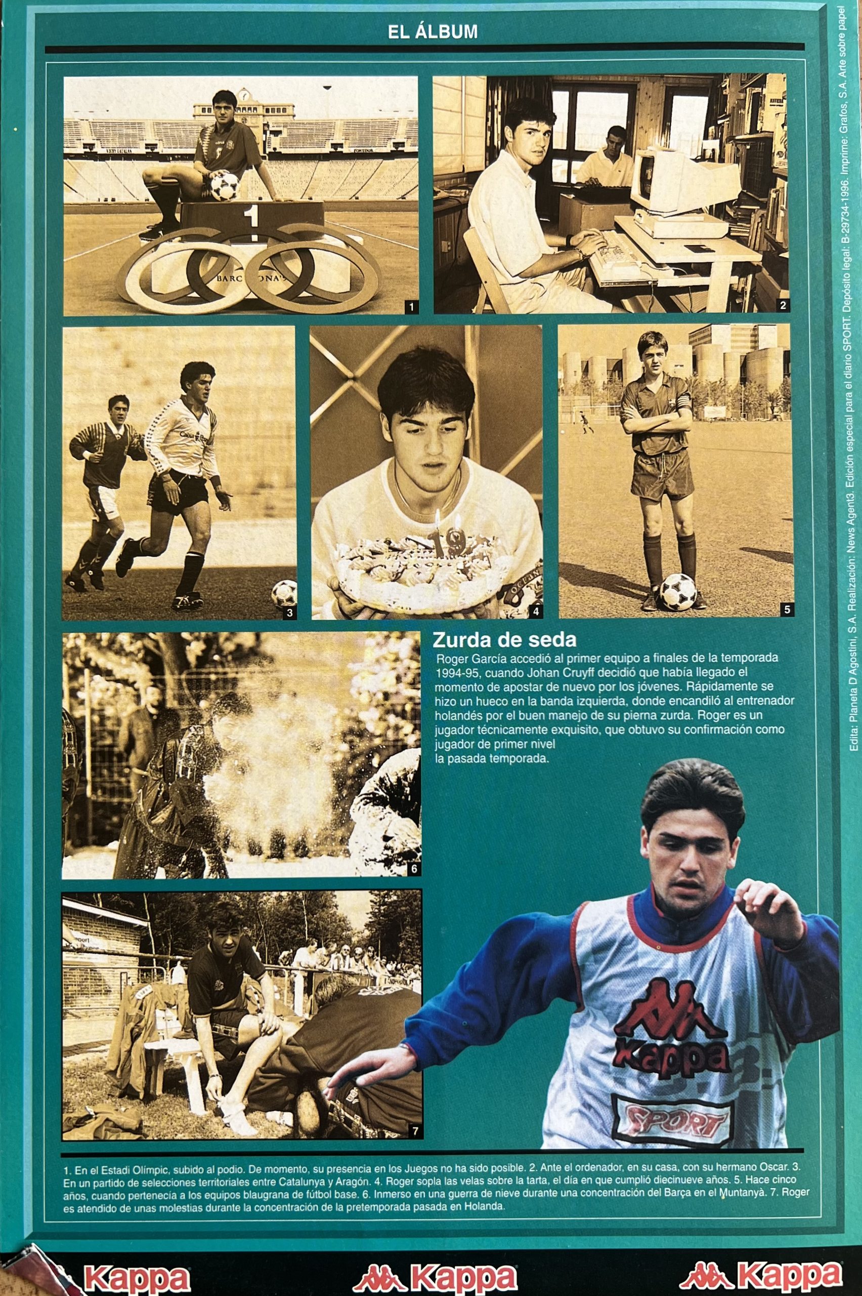 Fitxes del Barça 1996-1997 diari SPORT Roger
