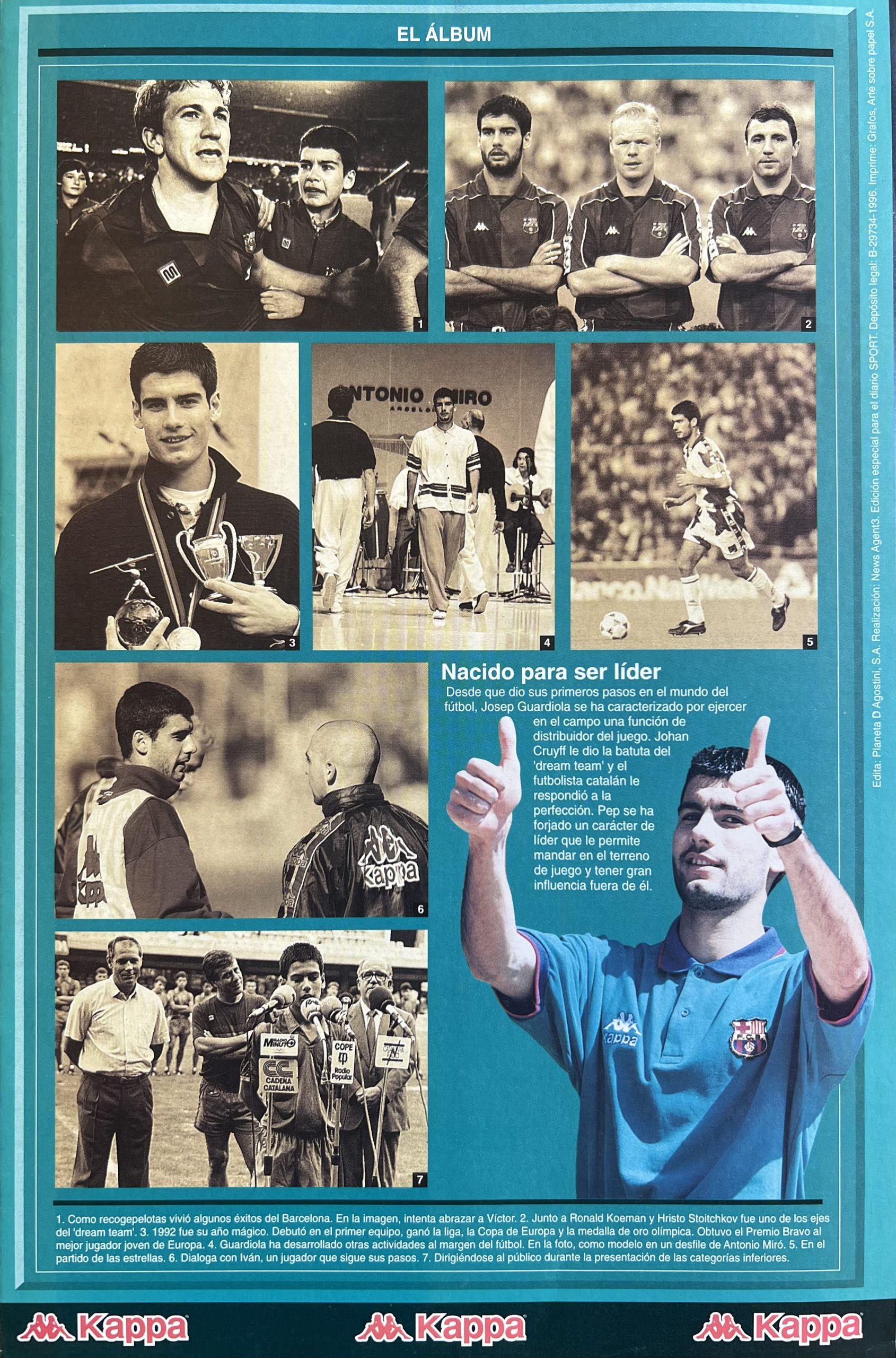 Fitxes del Barça 1996-1997 diari SPORT Guardiola