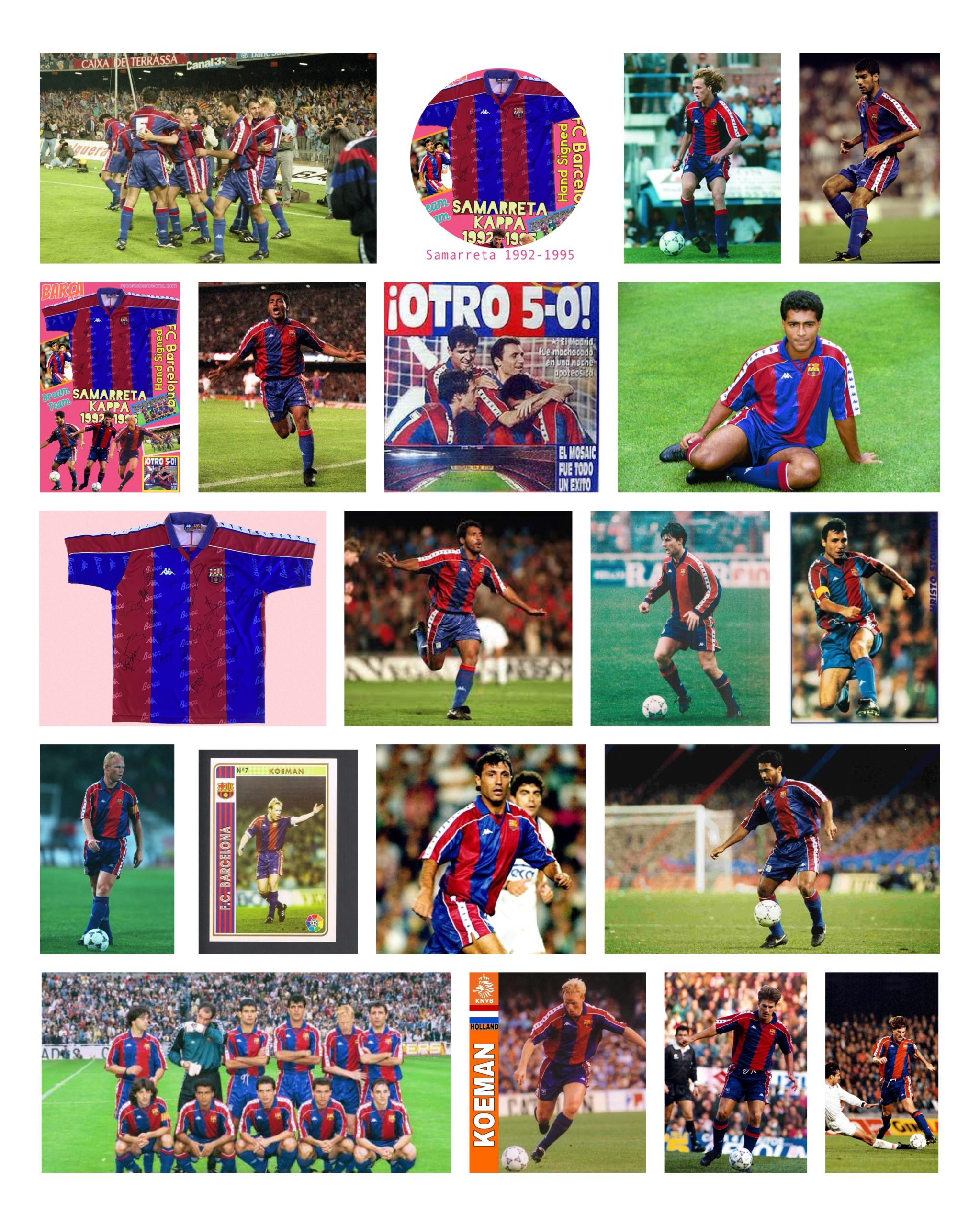 SAMARRETA KAPPA 1992-1996 FC BARCELONA signada pels jugadors del Barça