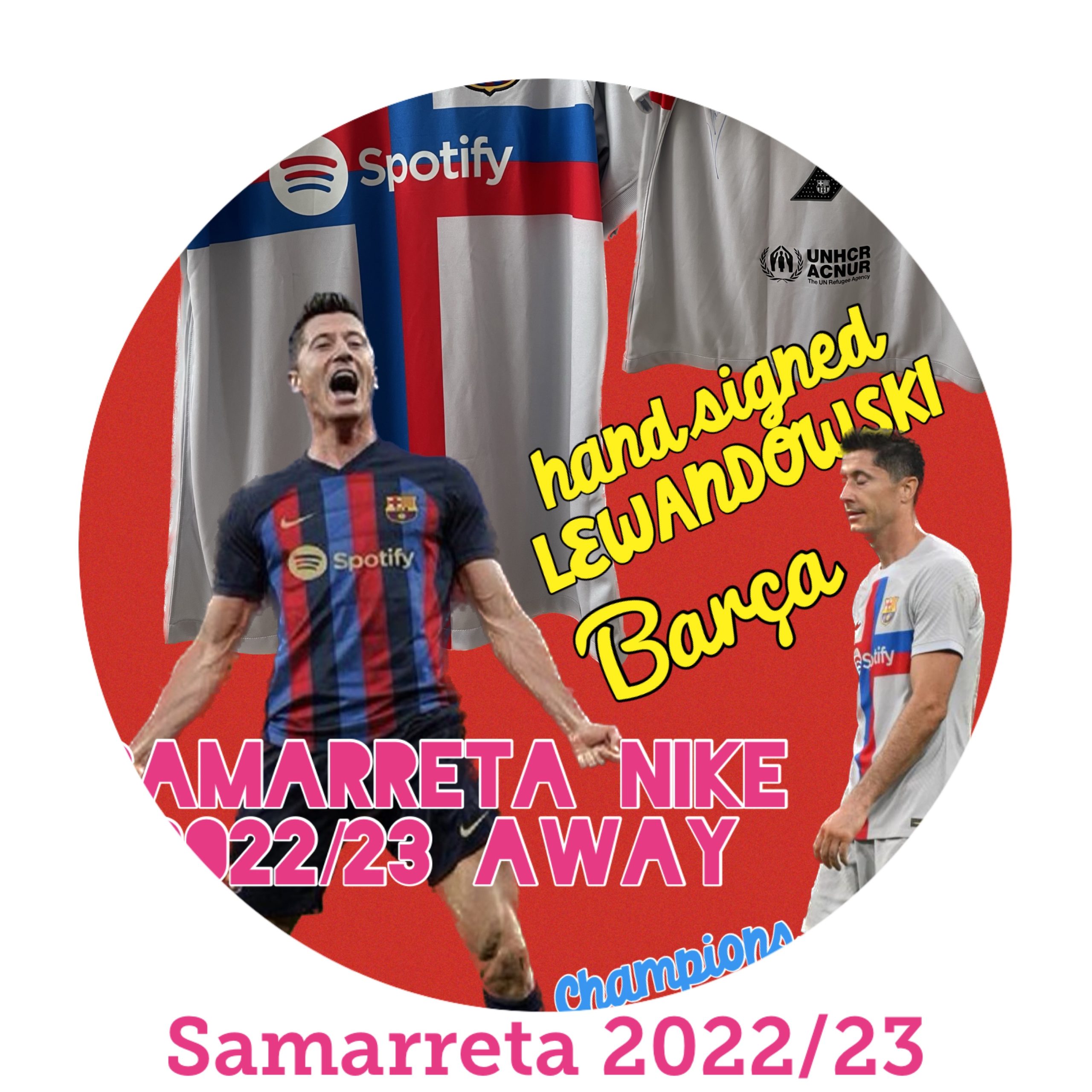 Samarreta Nike 2022/23 away Lewandpwski hand signed FC Barcelona