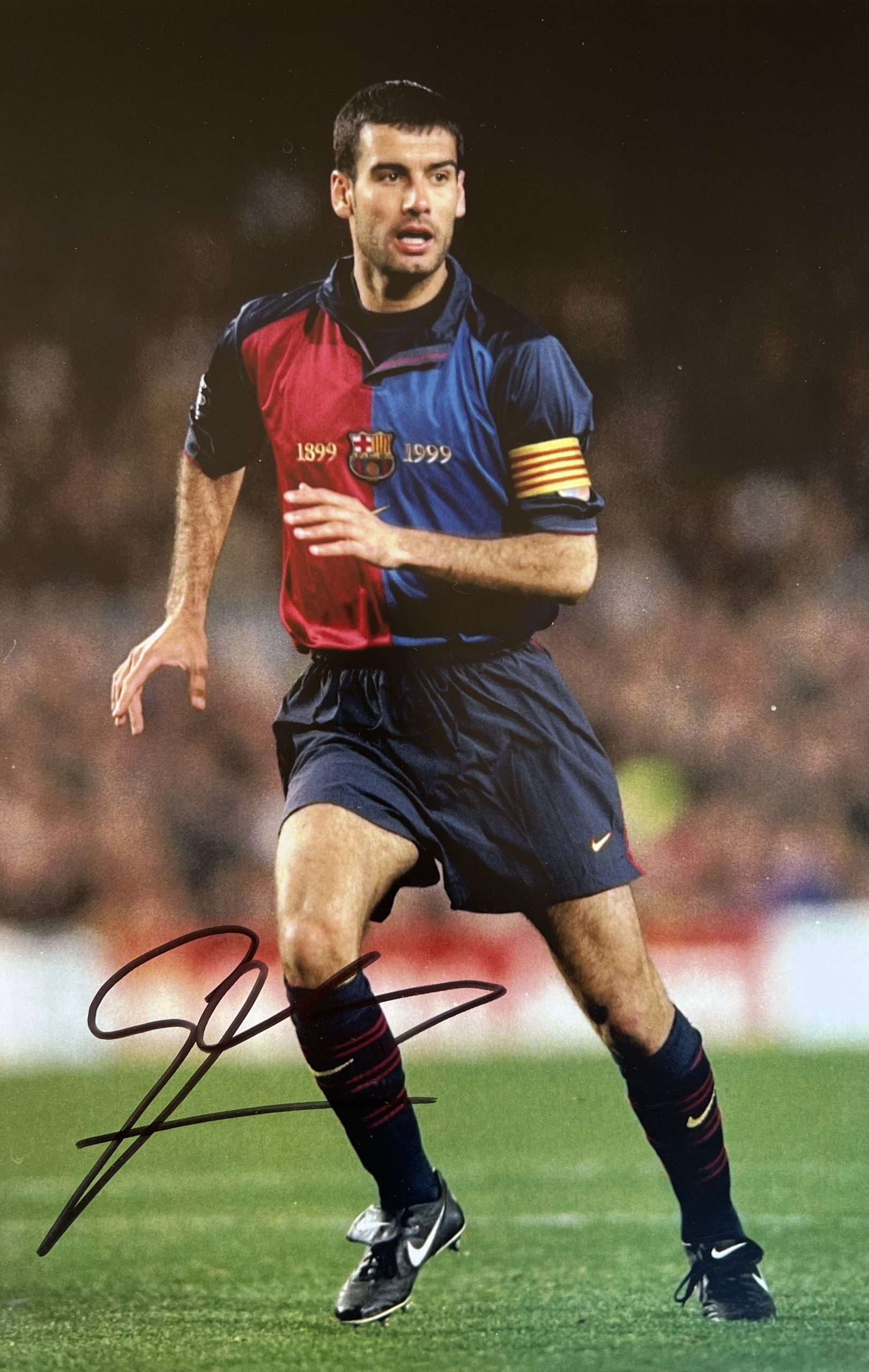 Foto signada Pep Guardiola 1999