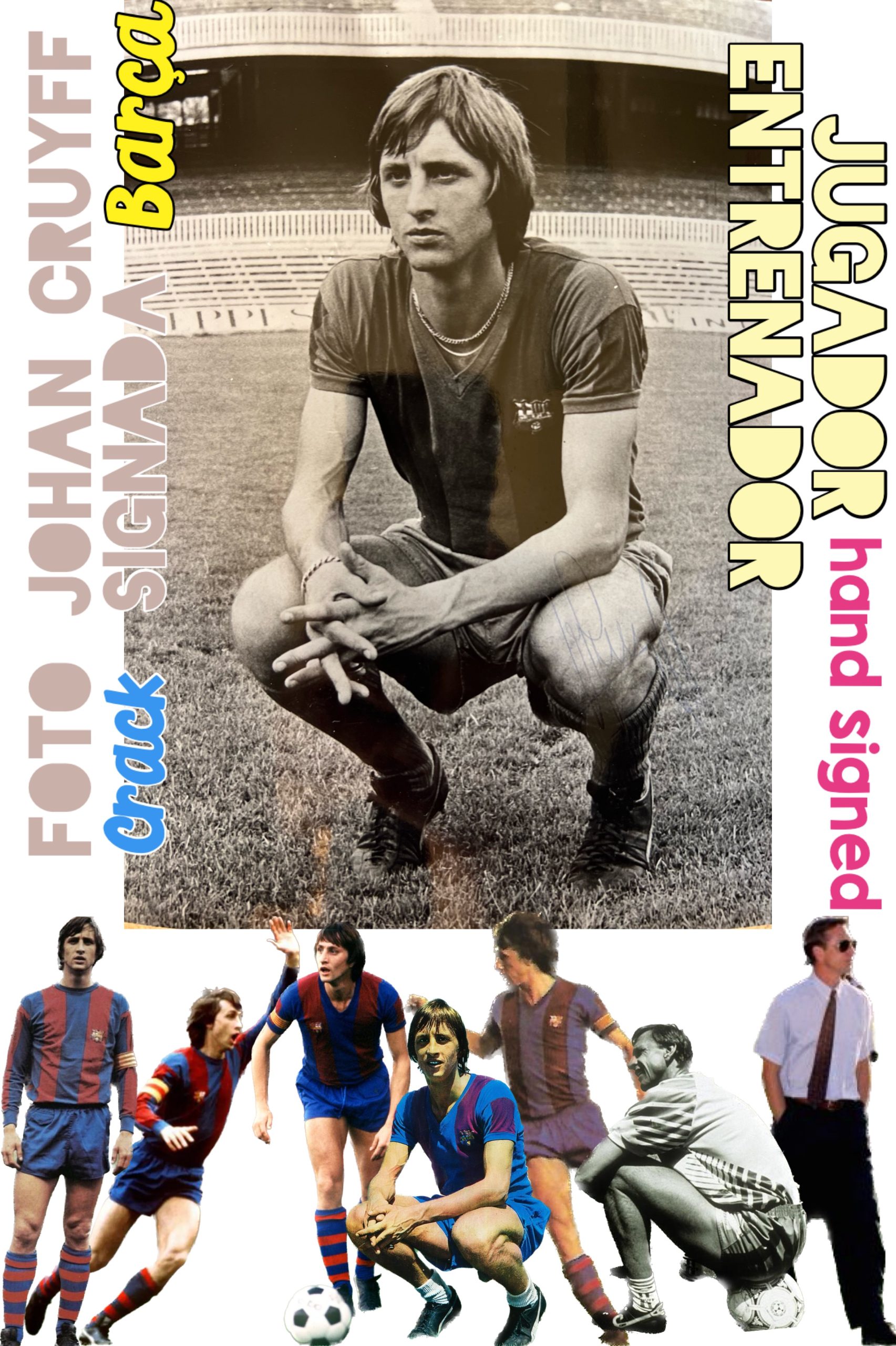 Foto signada Johan Cruyff 1973