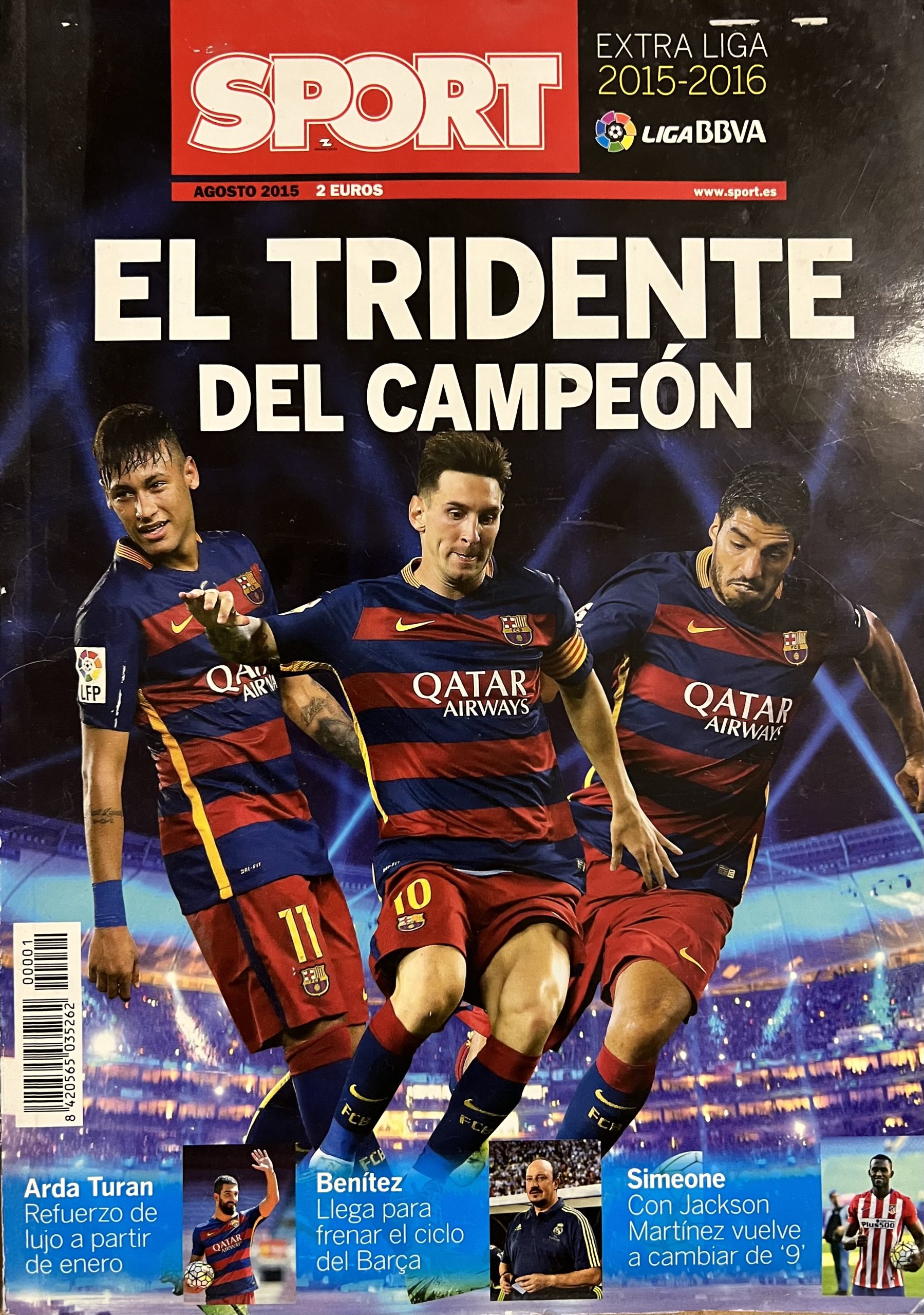 El tridente campeón, especial Sport Messi, Neymar, Suárez