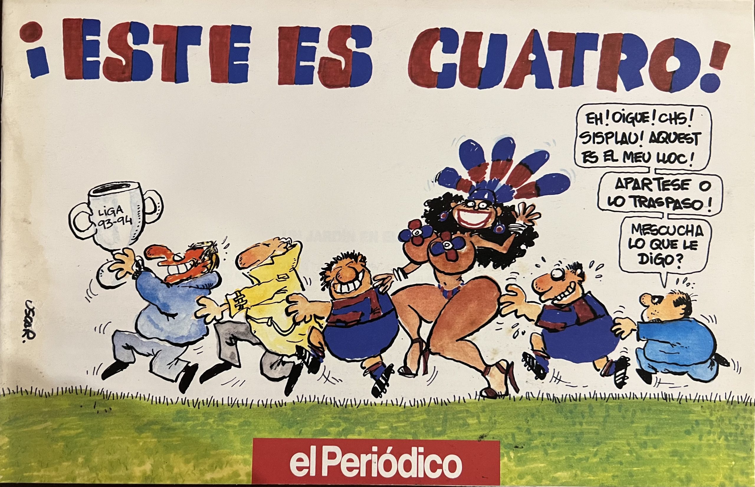 Vinyetes Oscar Nebreda crònica partit 1993-1994 diari el Periódico