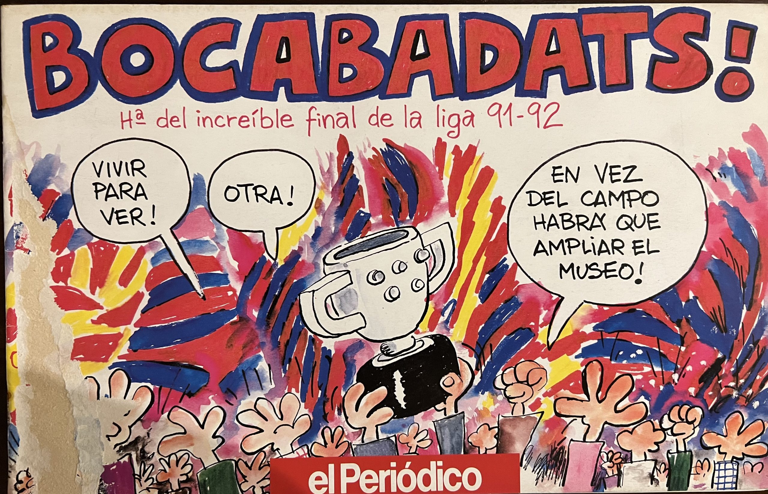 Vinyeta Bocabadats d’Òscar Nebreda sobre el final de la Lliga 1991-1992