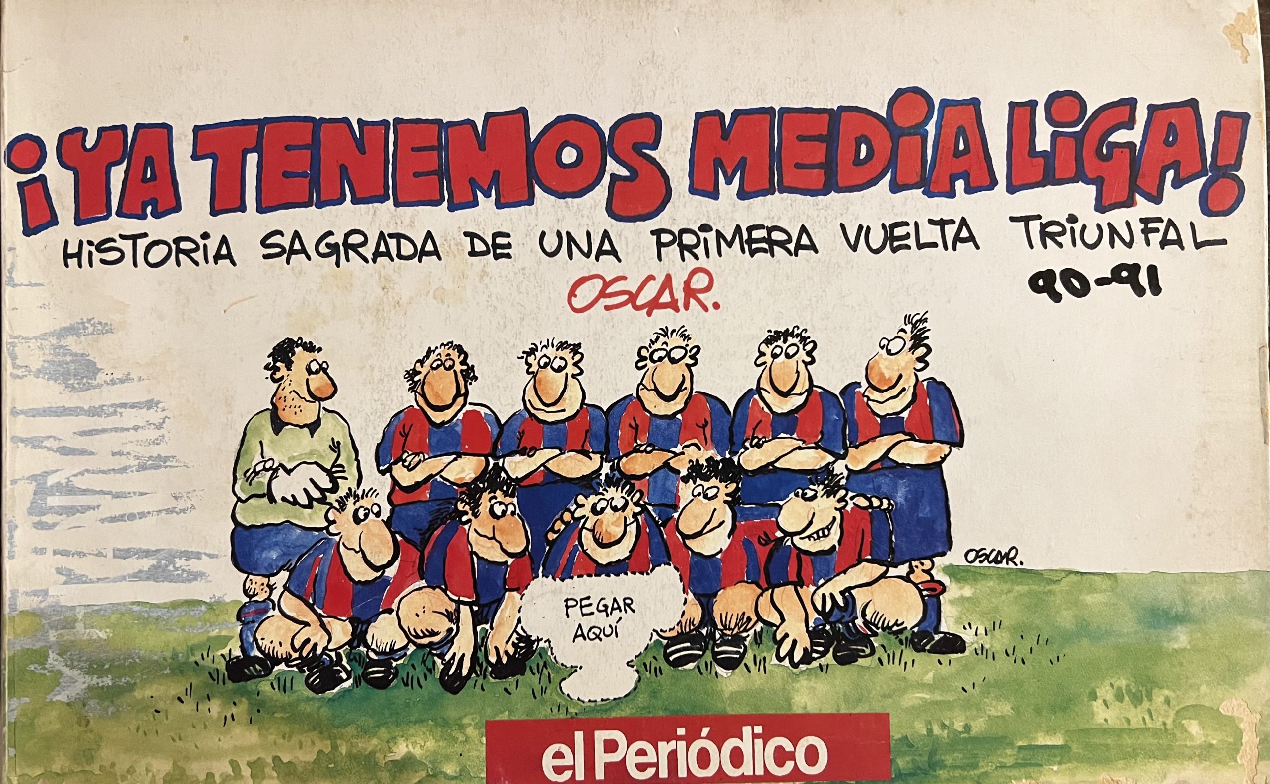 Vinyetes Oscar Nebreda crònica partit 1990-1991 diari el Periódico