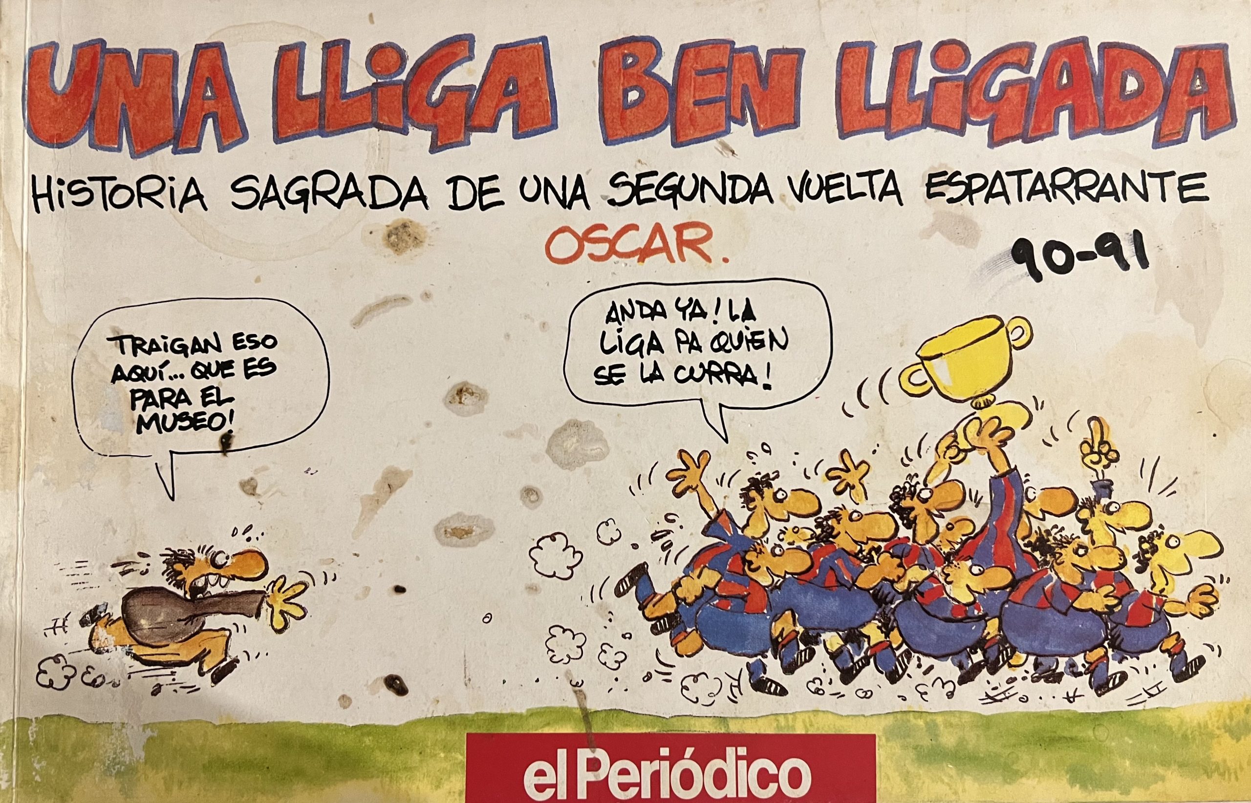 Vinyetes Oscar Nebreda crònica partit 1990-1991 diari el Periódico
