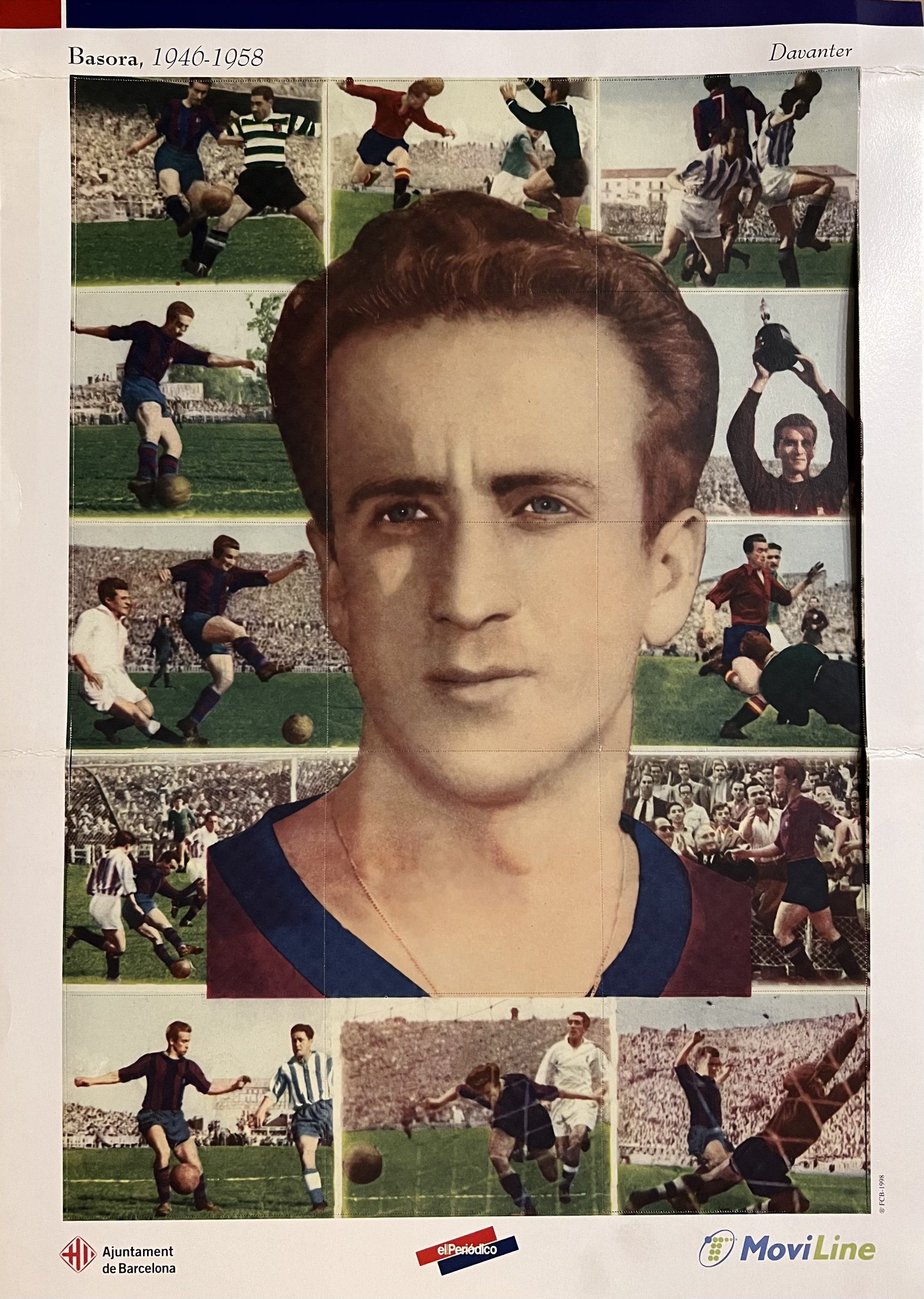 Basora 1946-1958 pòster cromos el Periódico Centenari FC Barcelona