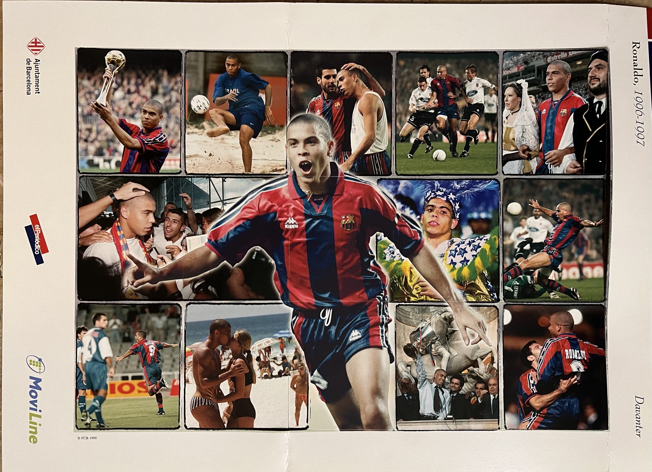 Ronaldo 1996-1997 pòster cromos el Periódico Centenari FC Barcelona