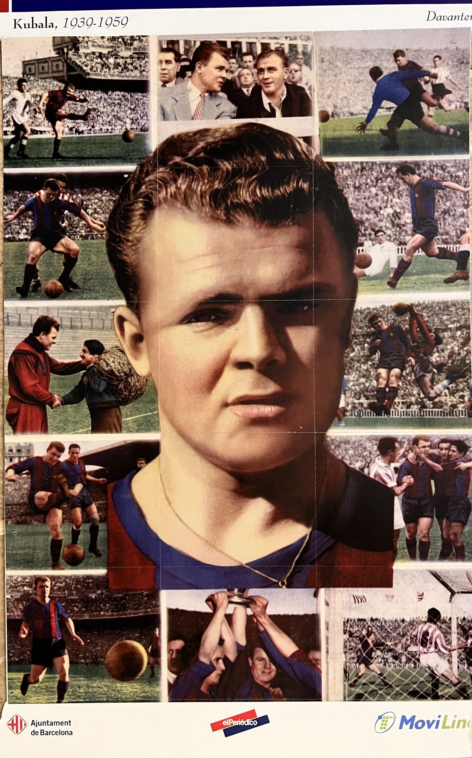 Kubala 1939-1959 pòster cromos el Periódico Centenari FC Barcelona