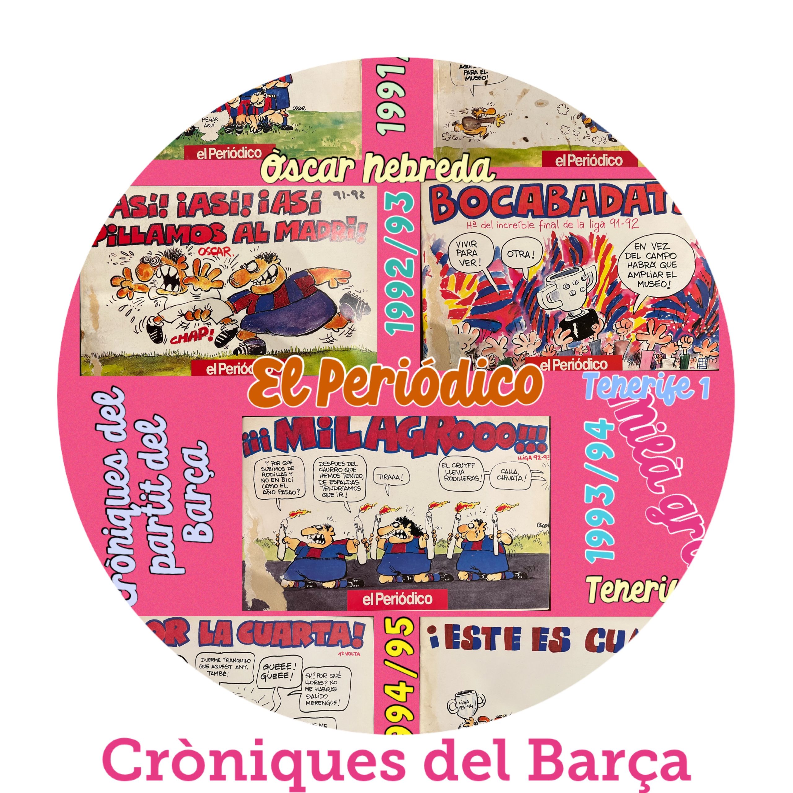 Vinyetes Oscar Nebreda crònica partit 1990-1995 diari el Periódico