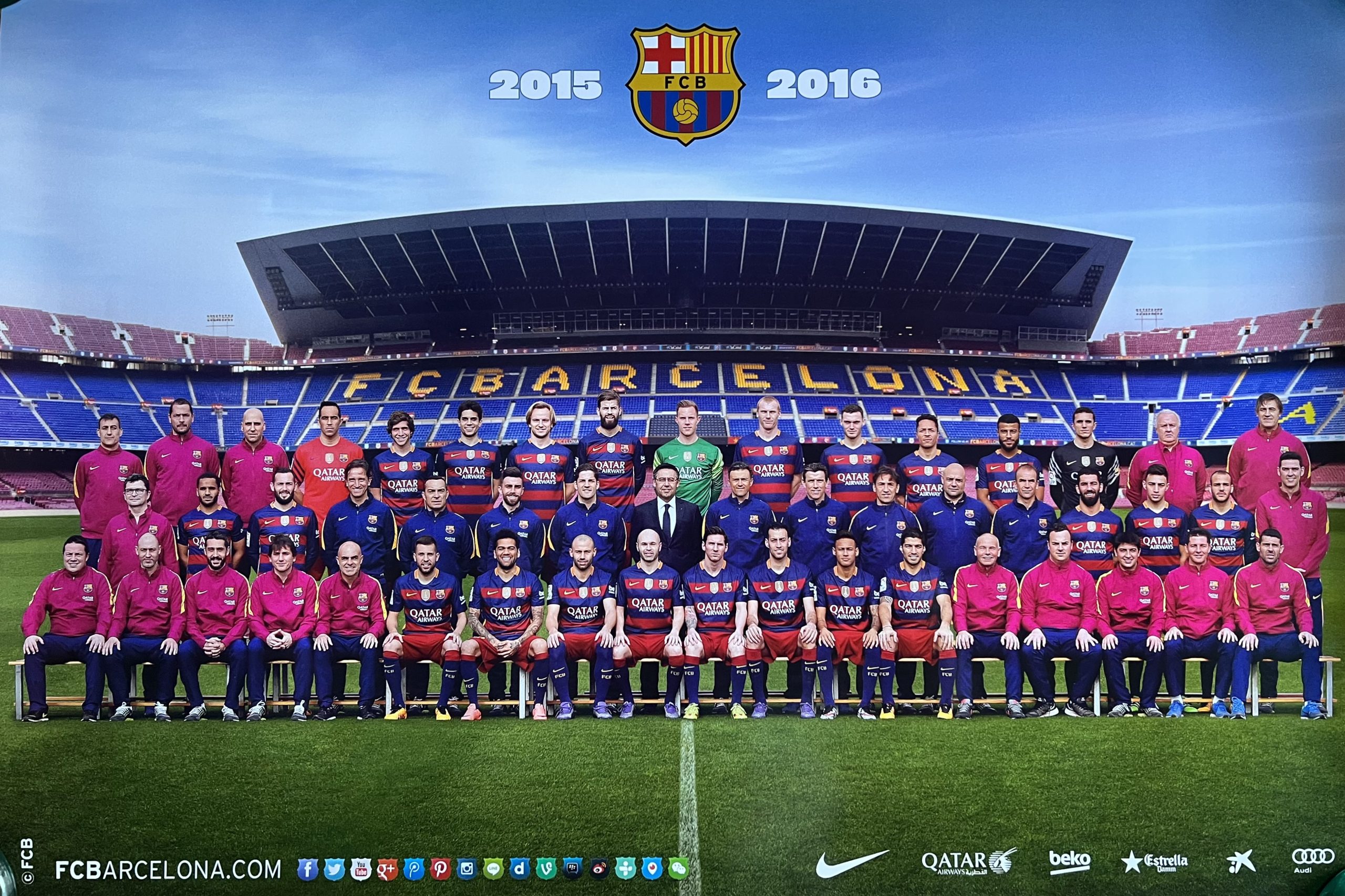 pòster oficial FC Barcelona 2015-2016