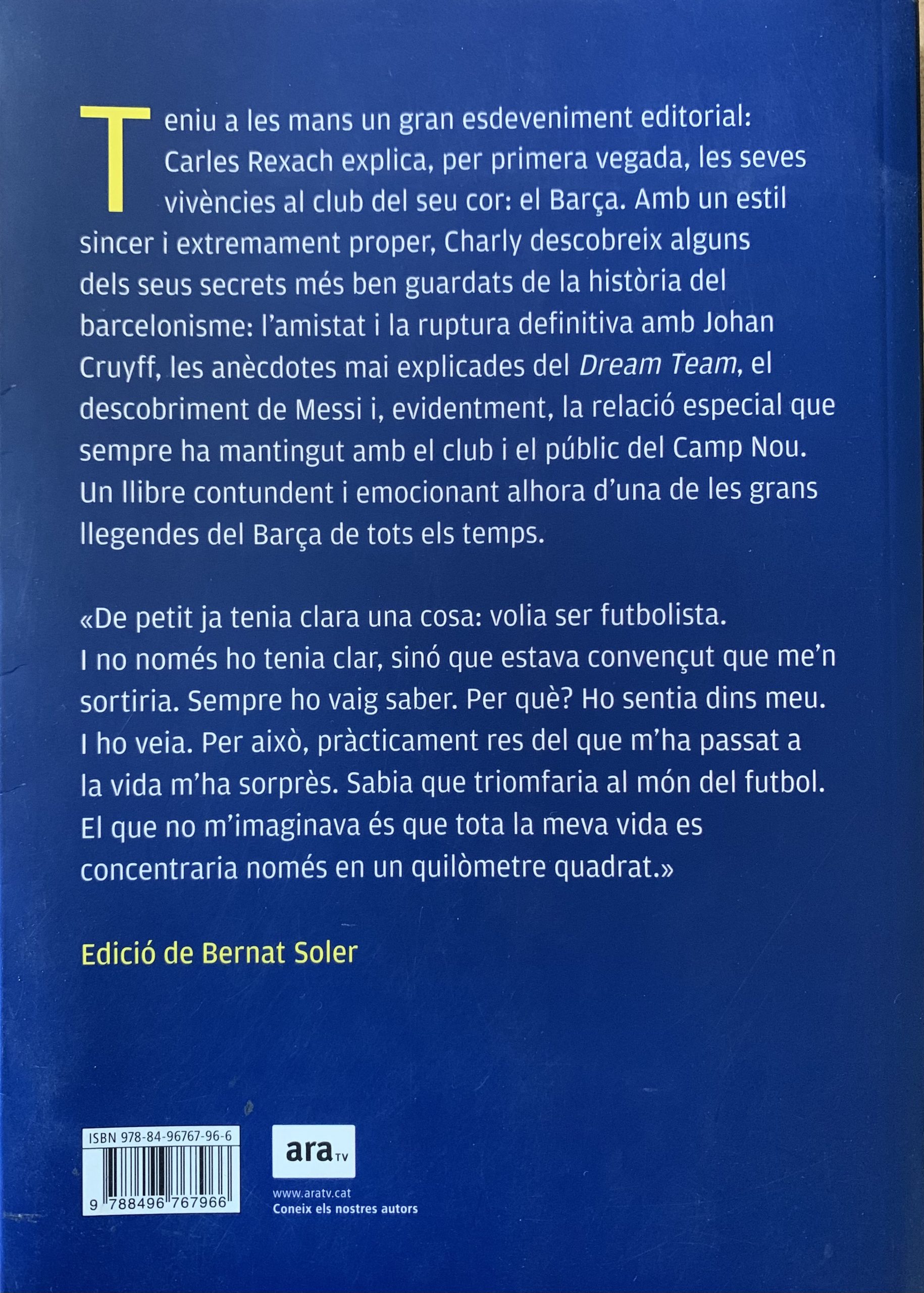 Ara parlo jo Carles Rexach - Bernat Soler - ara edicions - 2008