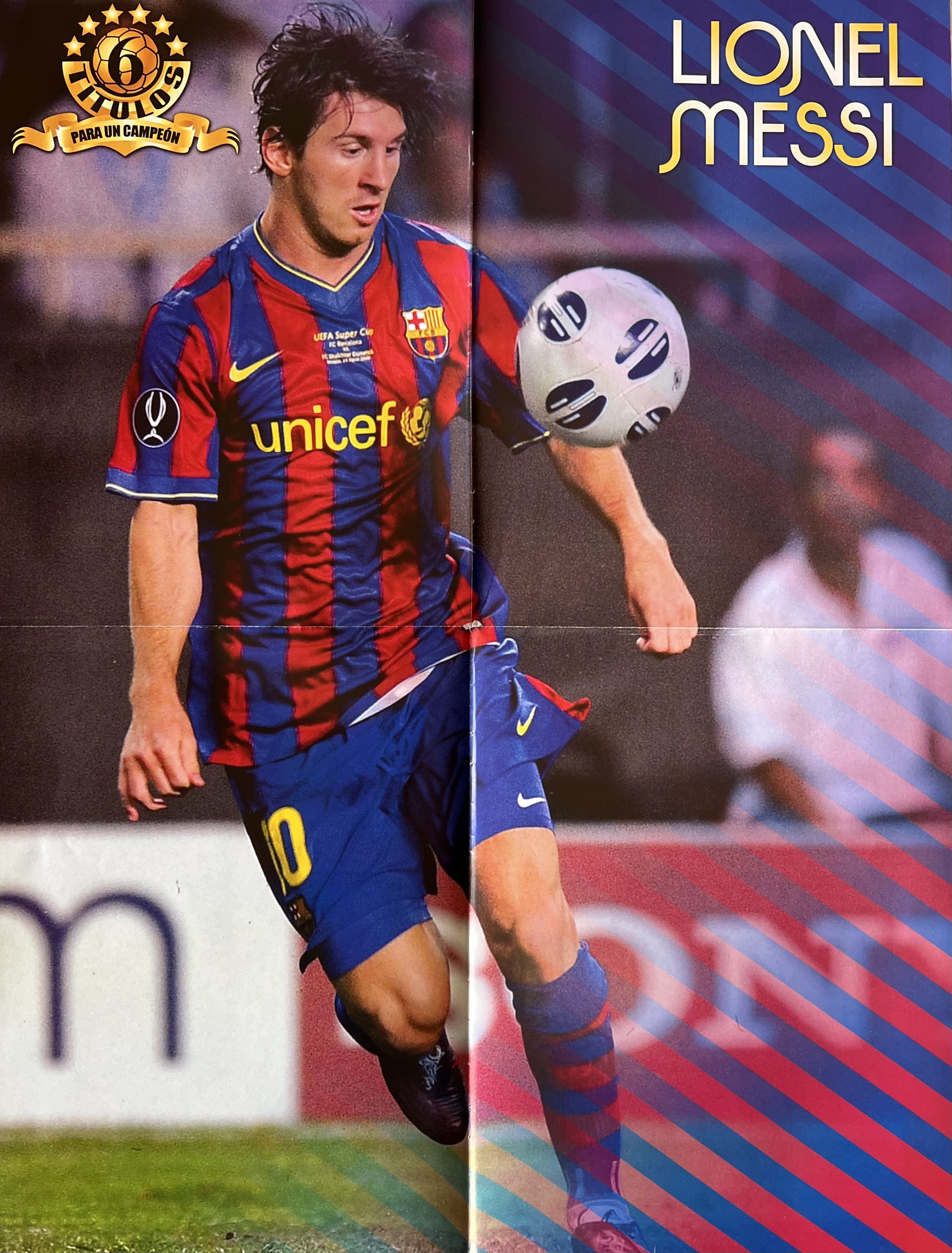 pòster FC Barcelona Lionel Messi 2011 sis copes (primer equip a Europa)