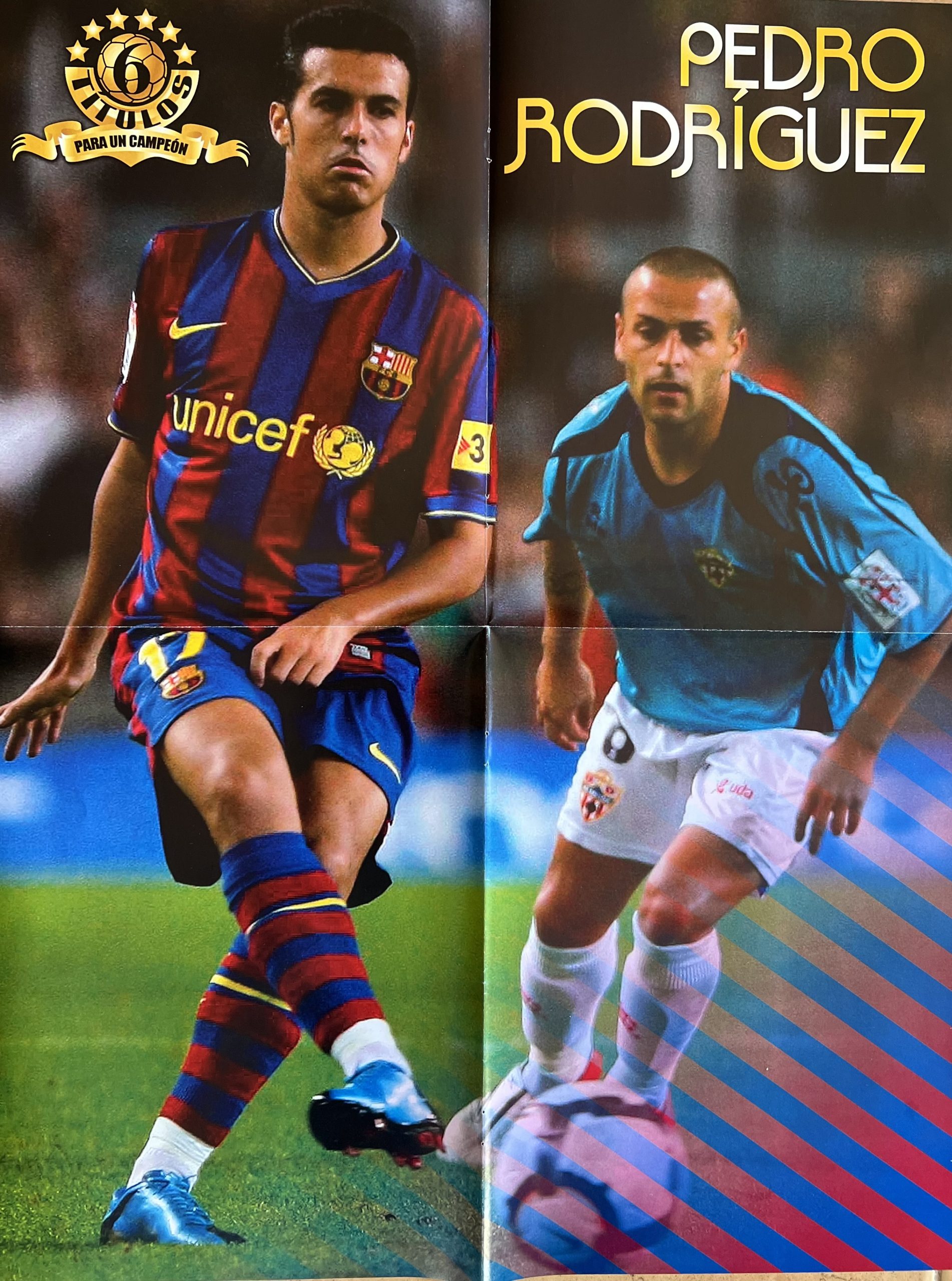 pòster FC Barcelona Pedro Rodriguez2011 sis copes (primer equip a Europa)